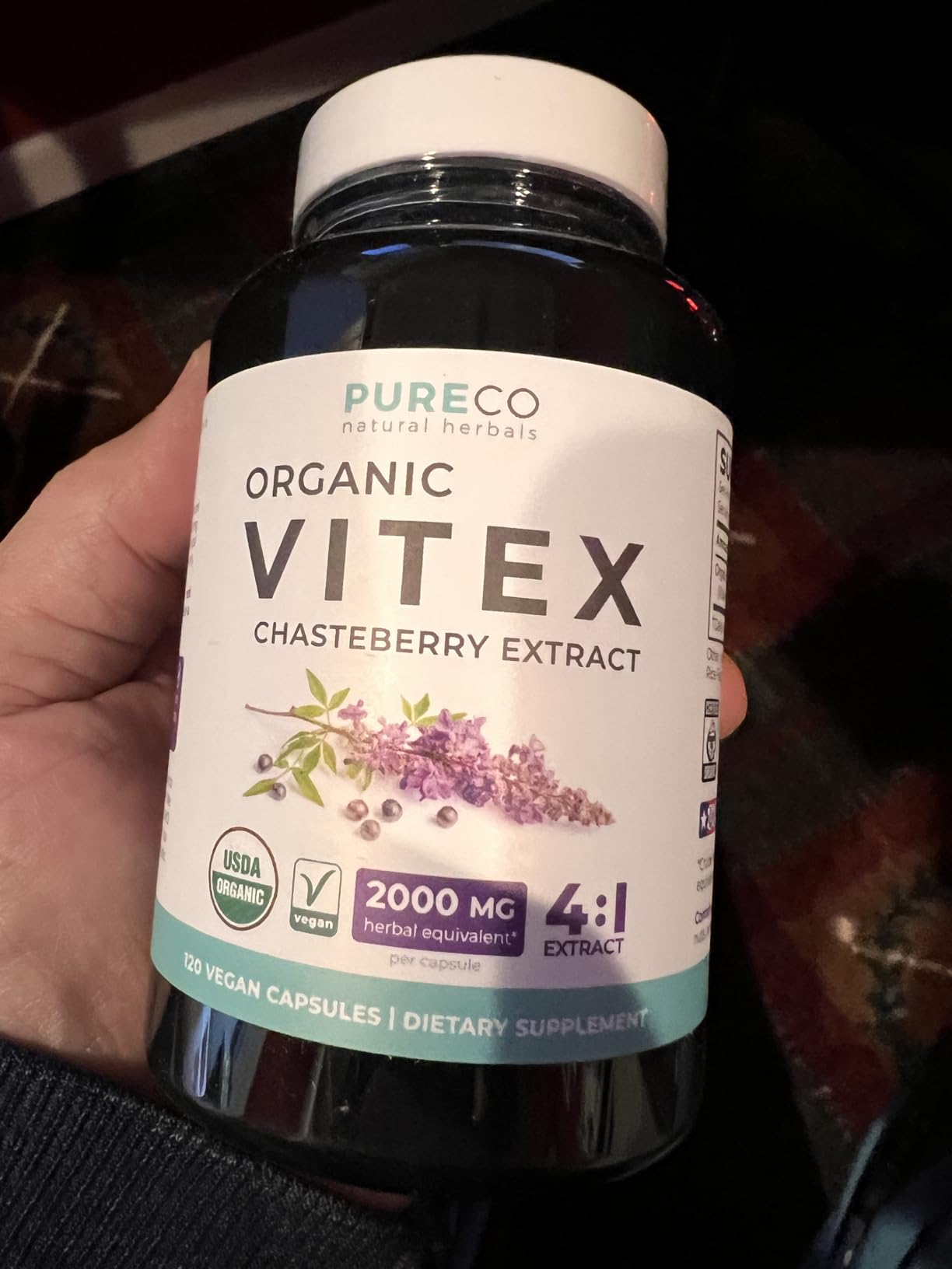 Organic Vitex Chasteberry Supplement for Women - High Strength Chaste Tree Berry Extract Supports Hormone Balance for Women from PMS to Menopause - Filler Free Vegan & Non-GMO (2 Month Supply) customer photo 2