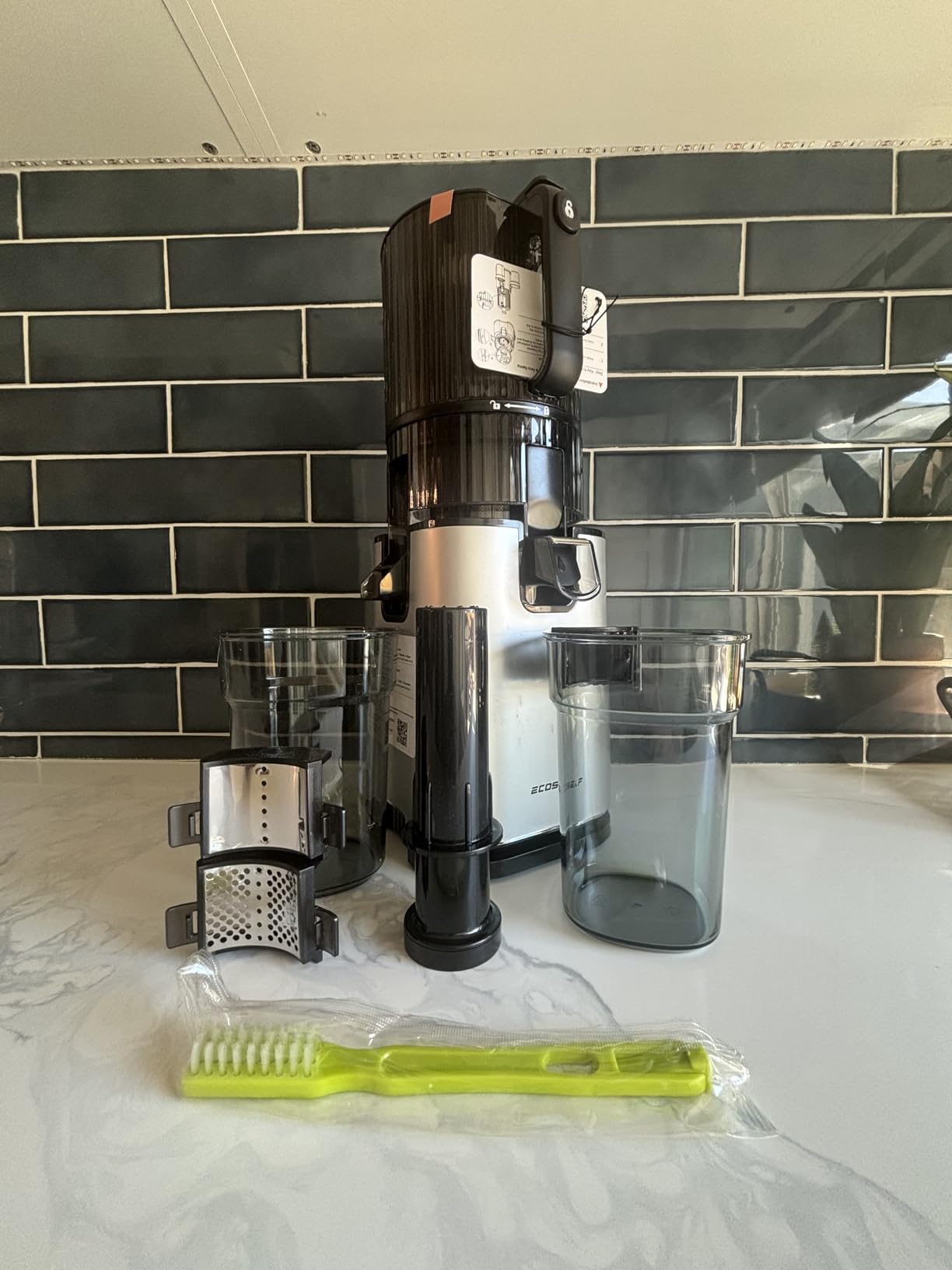 ECOSELF 3-in-1 Juicer with 3 Filters (For Juice, Sorbet & Nut Milk), 6.0