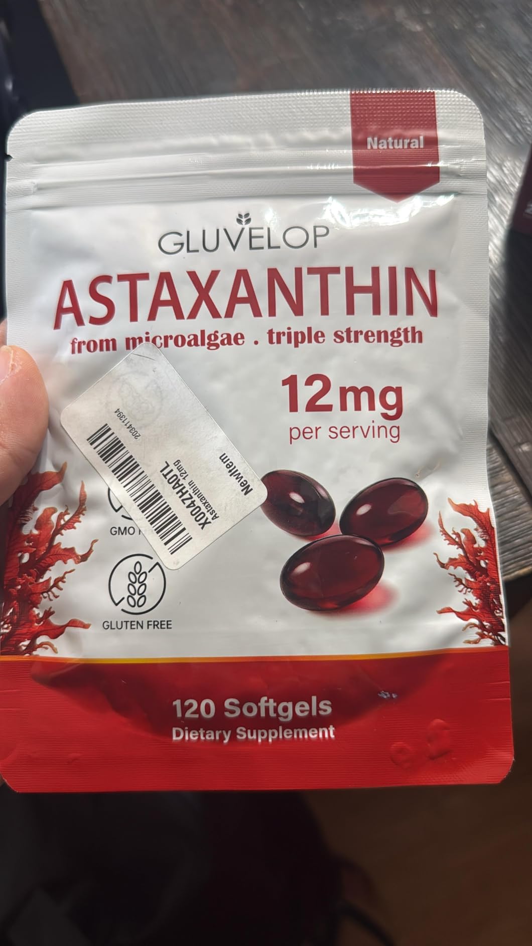 Premium Astaxanthin 12mg Supplements - Natural Microalgae Antioxidant for Skin, Eye & Immune Health - Non-GMO, Triple Strength, 120 Softgels (4 Month Supply) customer photo 1