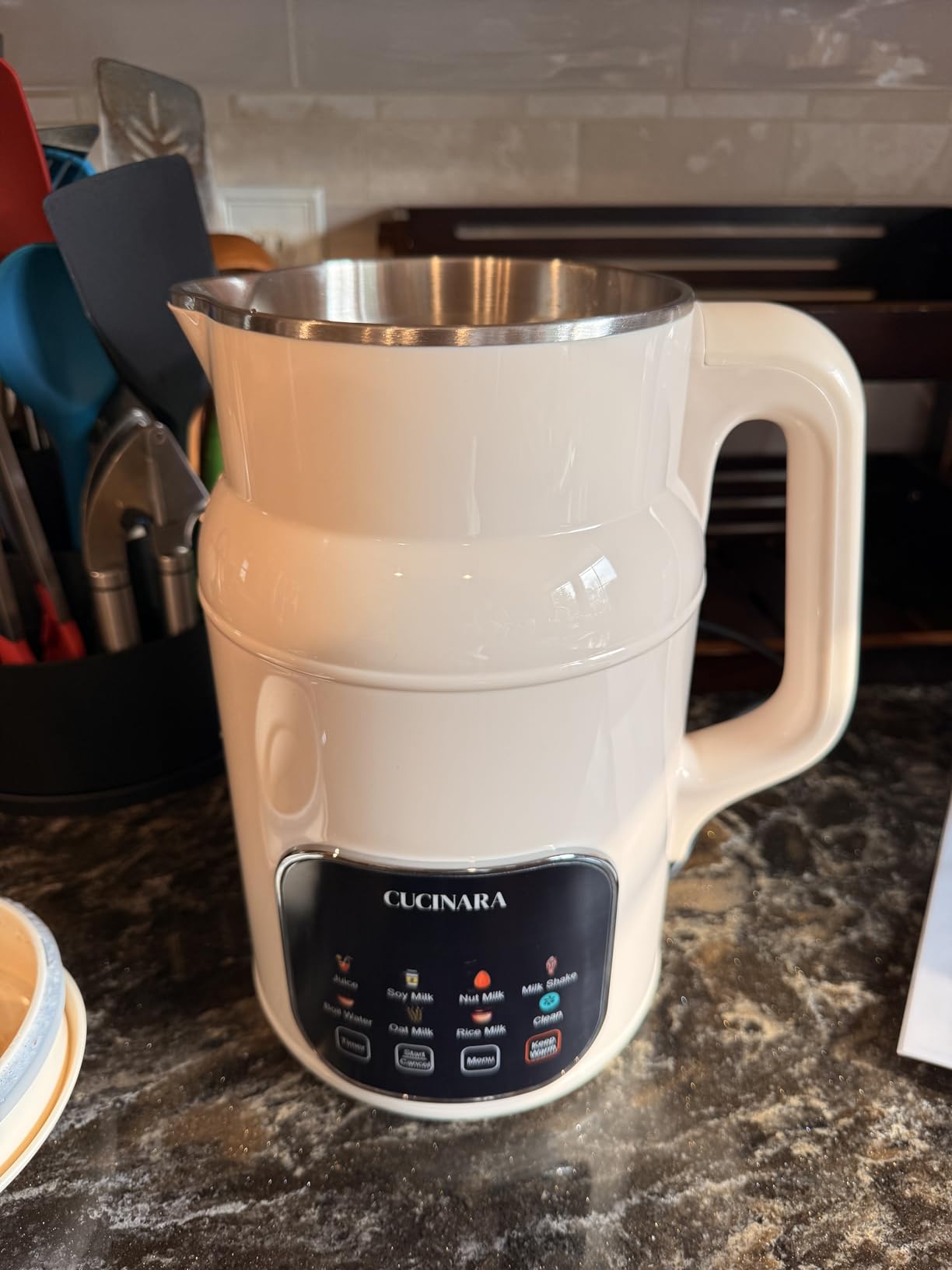 Nut Milk Maker Machine, 59oz - 8-in-1 Almond, Oat, Soy, Rice & Cashew Milk Maker | No Pre-Soaking | 24H Timer, Auto-Clean, 304 Stainless Steel, BPA-Free customer photo 2
