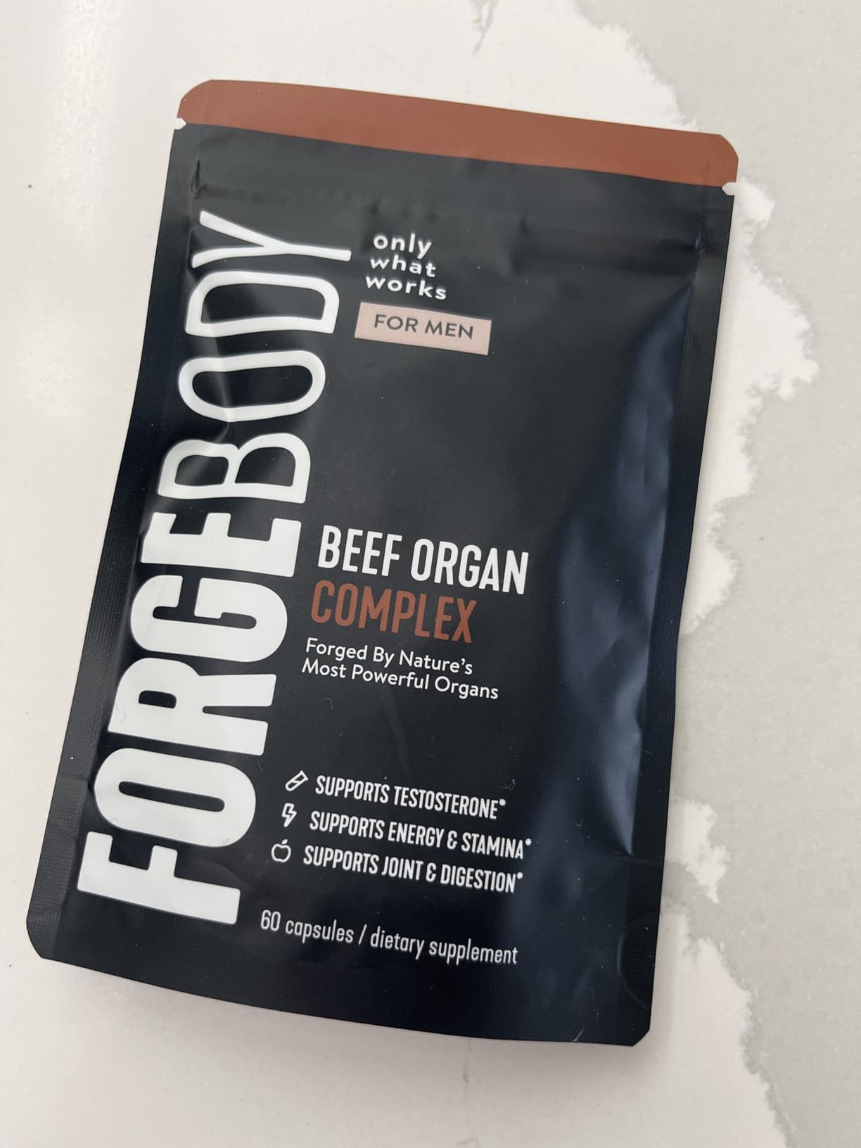 FORGEBODY Beef Organ Capsules 100% Grass Fed Beef Organ Complex Supplement with Blend of Liver, Heart, Bone Marrow, Pancreas & Testicles - Supports Body Health & Brain Function [1 Month Supply] customer photo 2