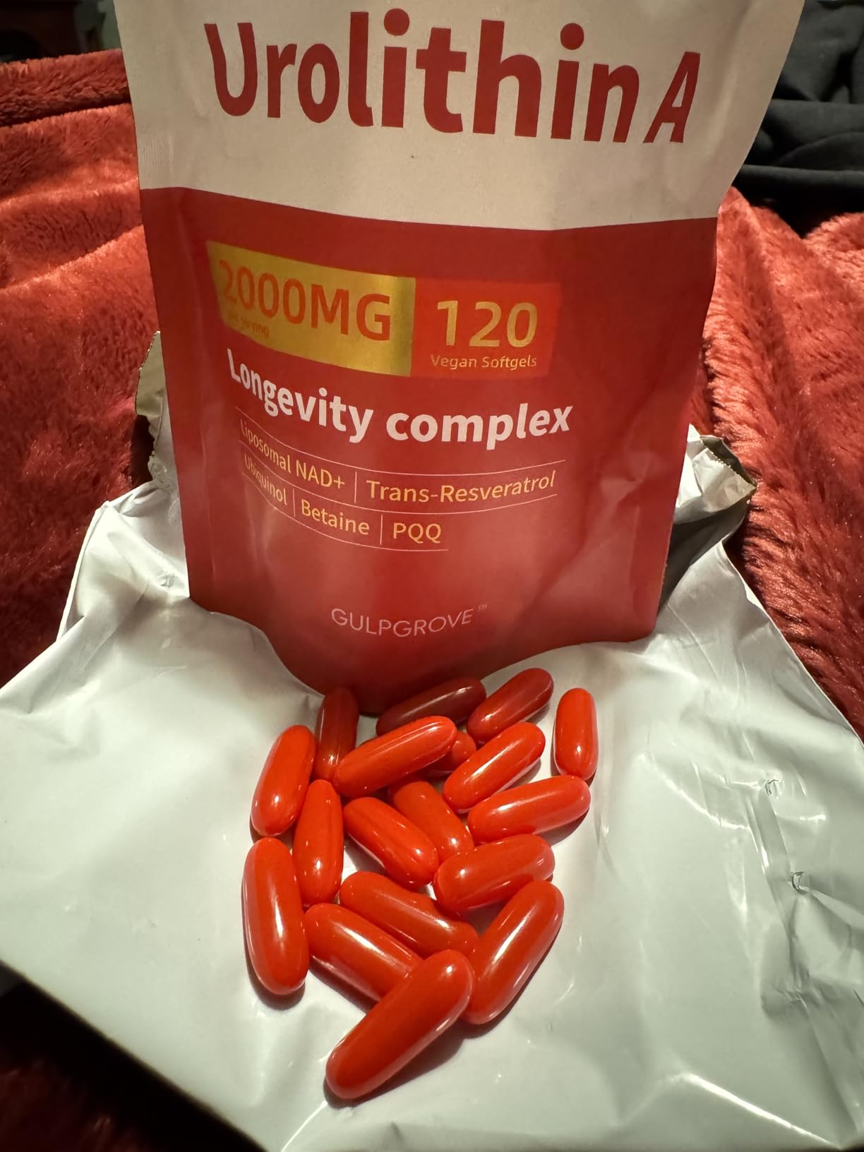 Urolithin A Supplement with Liposomal NAD+, Trans-Resveratrol, Ubiquinol, TMG, PQQ, 6-in-1 Formula for Cellular Energy & Mitochondrial Support, 120 Softgels customer photo 2