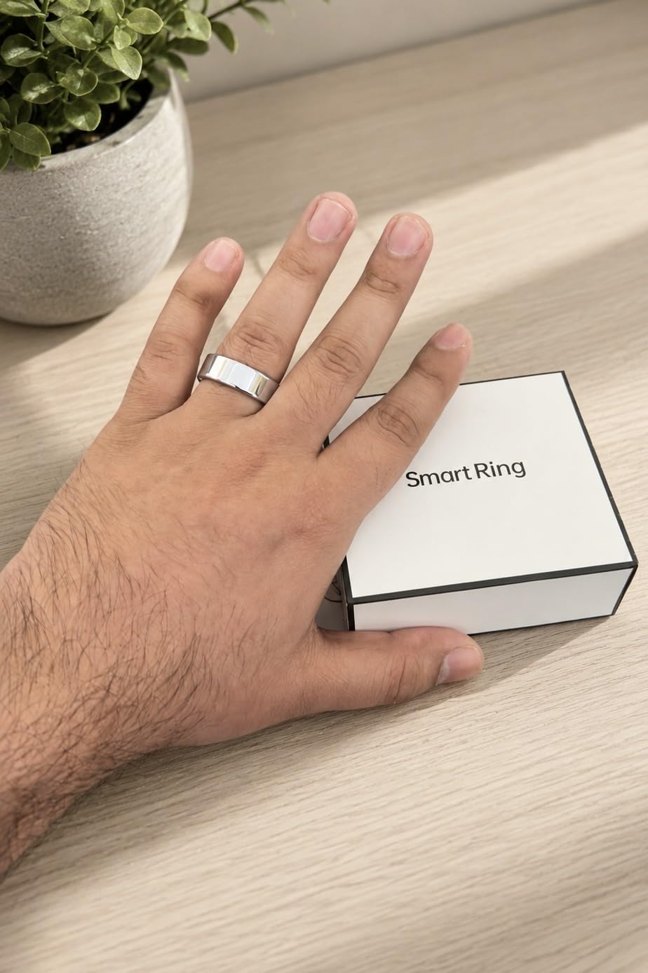Smart Health Ring, Featuring Stress and Sleep Monitoring Functions, Compatible with iOS and Android, Waterproof Fitness Tracker for Women & Men, No Subscription Fee. (Silver, 11) customer photo 2
