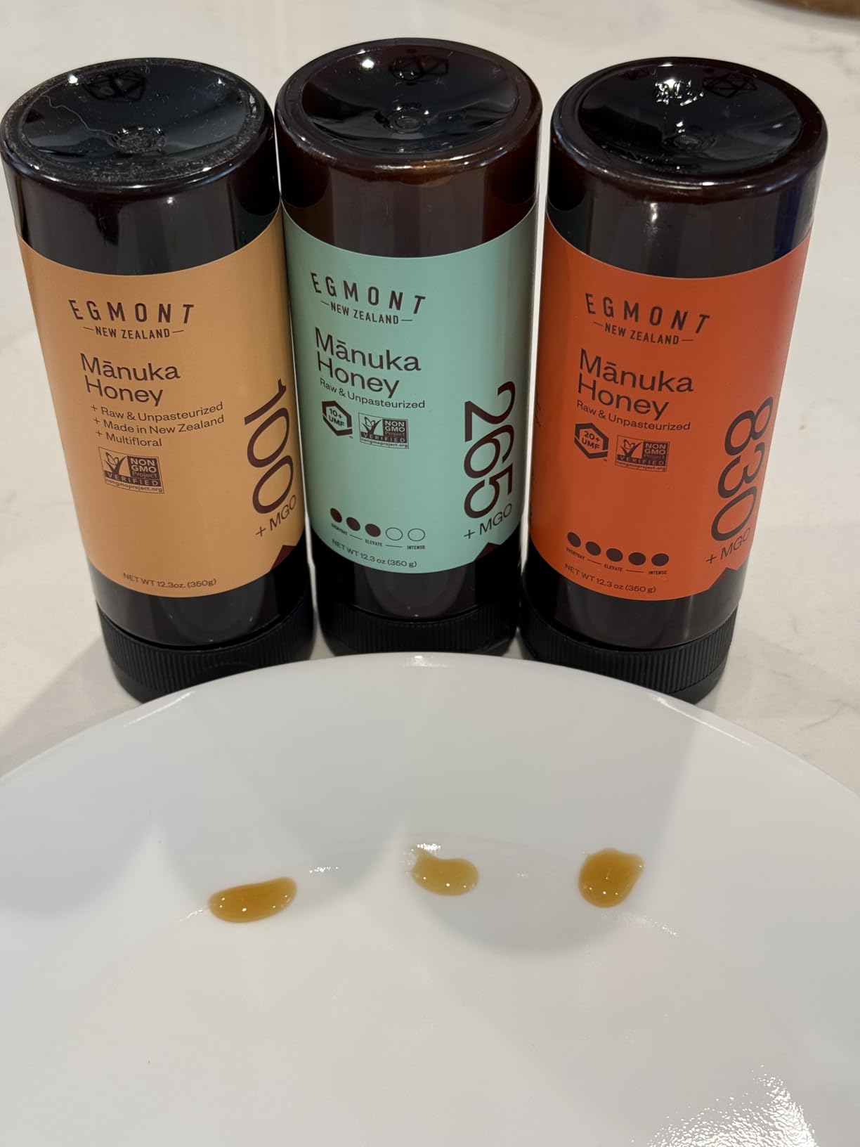 Egmont Honey Manuka Honey UMF 20+ MGO 830+ Squeeze Bottle 12.3oz (350g) | Raw, Kosher, BPA Free, Certified UMF & MGO, 100% Pure, Traceable New Zealand Non-GMO Honey customer photo 2