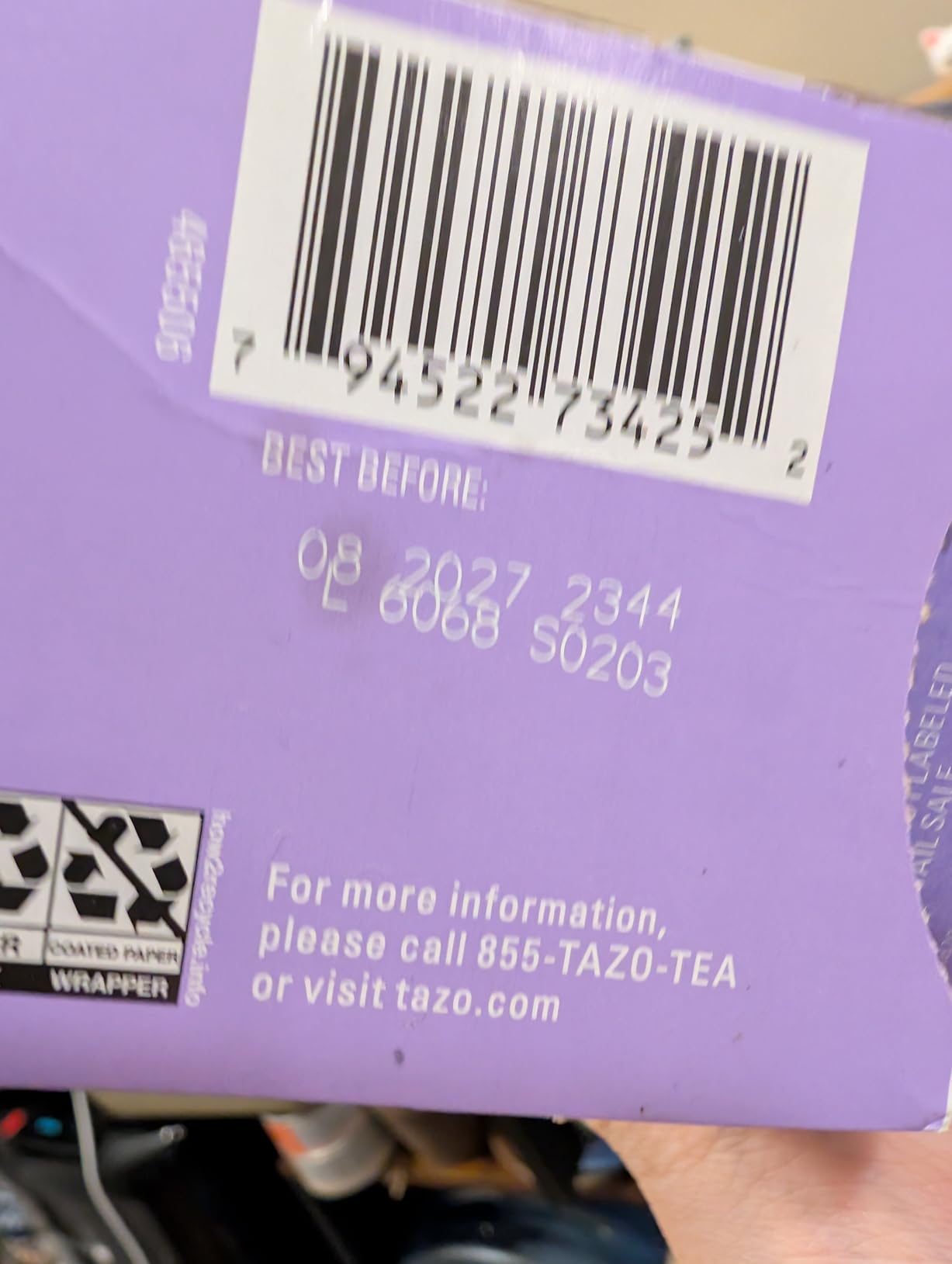 TAZO Herbal Tea Bags, Stress Unwind Blueberry Lavender Lemon Balm, 16 Count (Pack of 1) customer photo 2