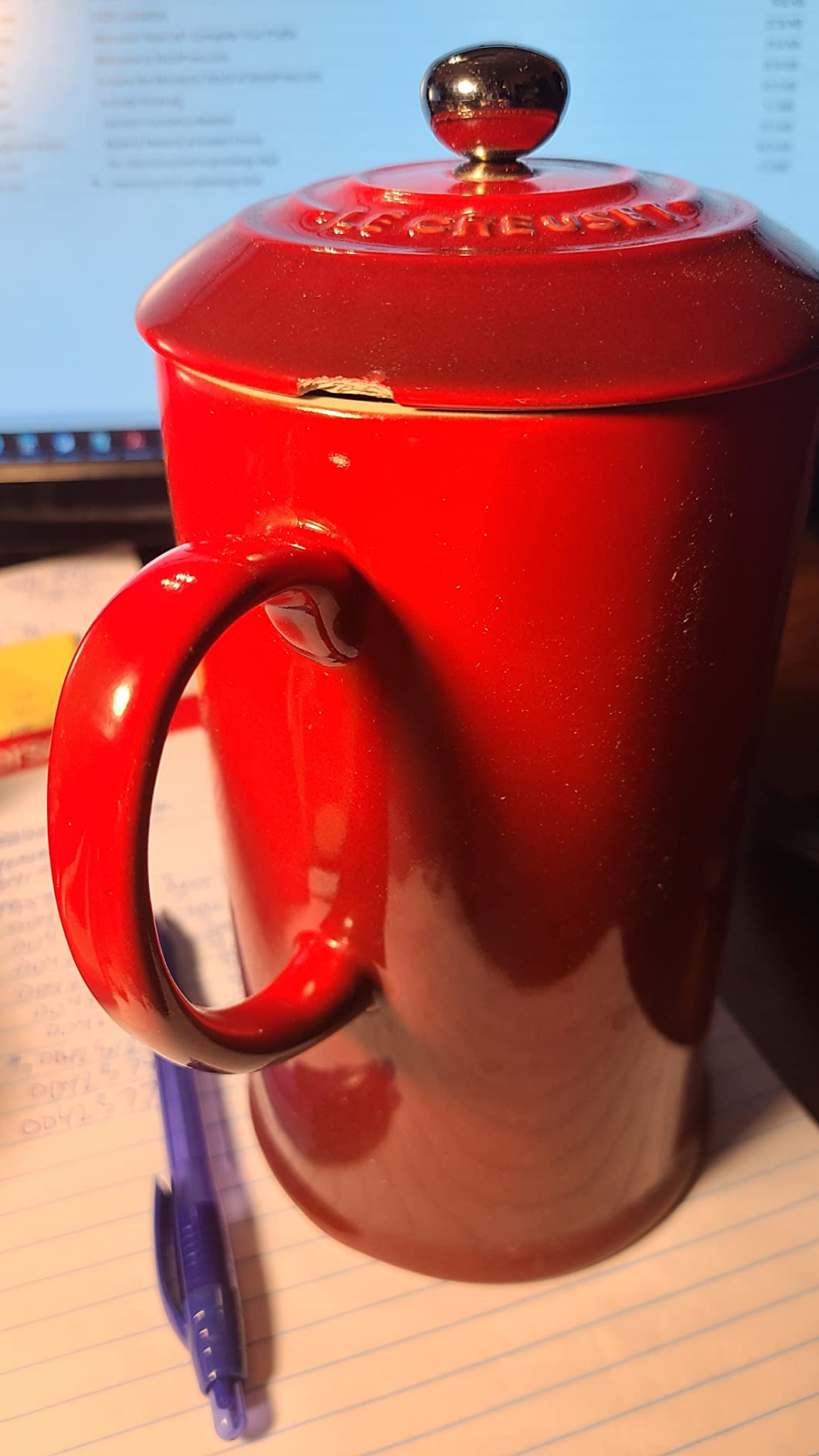 Le Creuset Stoneware French Press, 34 oz., Artichaut customer photo 2