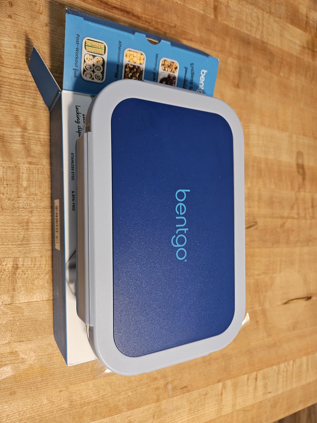 Bentgo Stainless Steel Snack Box - Leak-Proof, 2 Compartments, 2-Cup Capacity, Ideal for Kids 3+, Teens & Adults, Durable, Reusable (Navy) customer photo 2