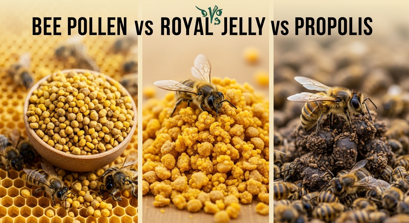 Bee Pollen vs Royal Jelly vs Propolis