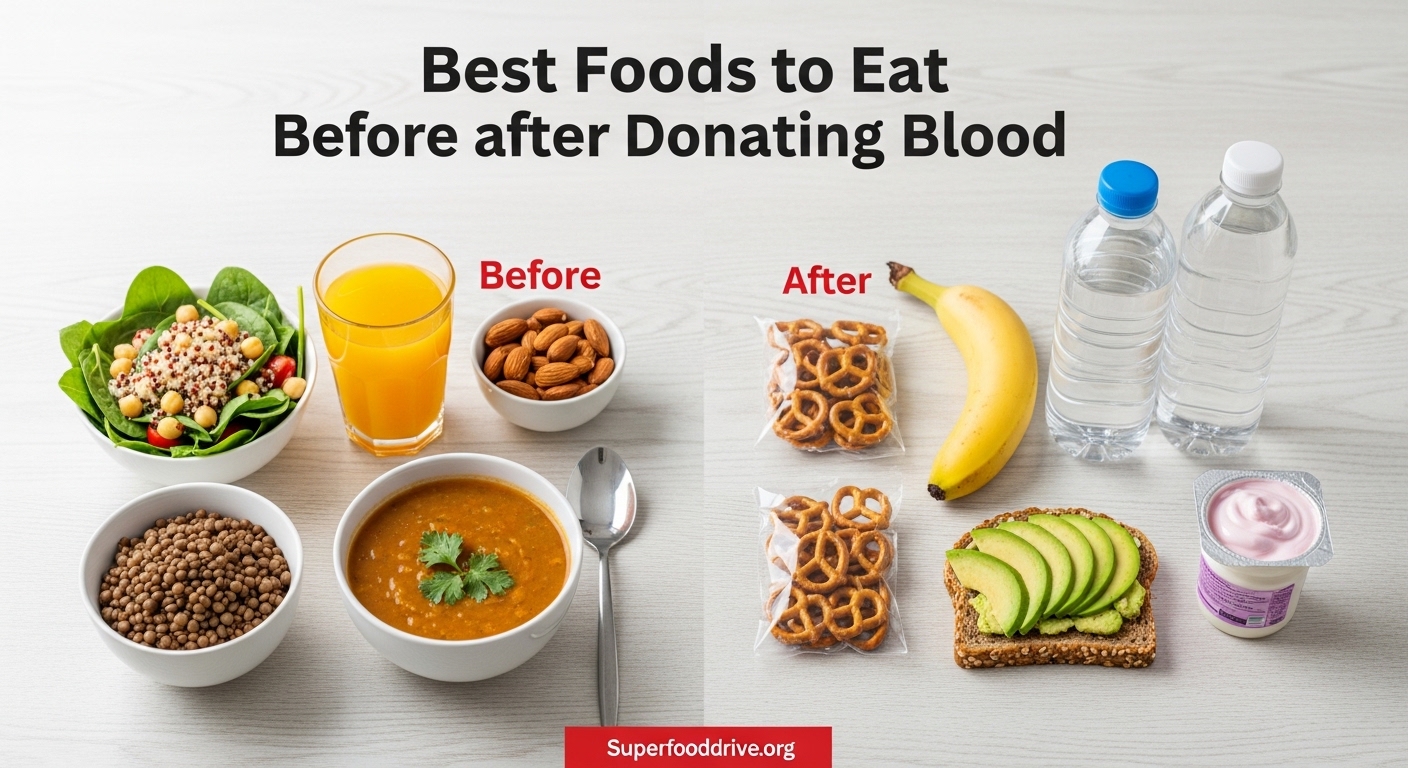 Best Foods to Eat Before and After Donating Blood