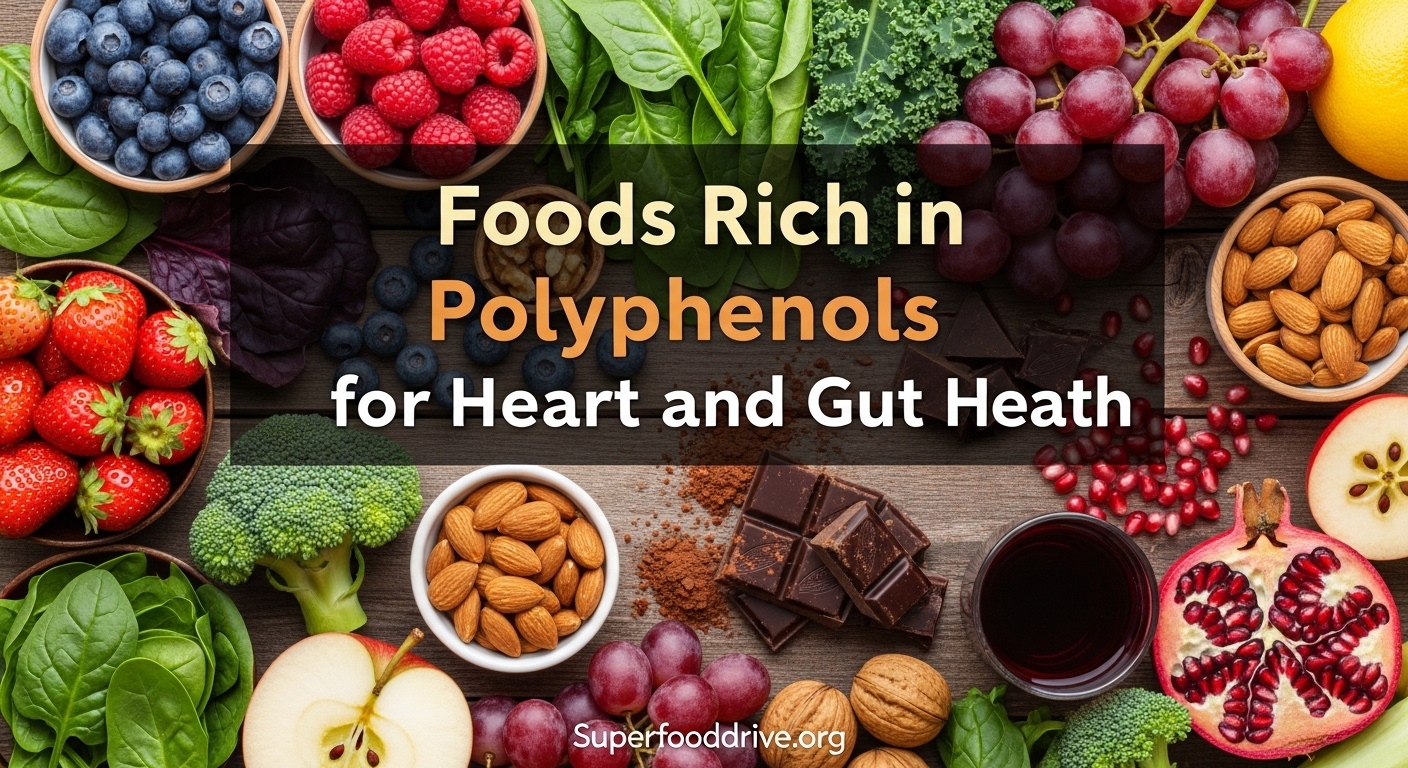 Foods Rich in Polyphenols for Heart and Gut Health