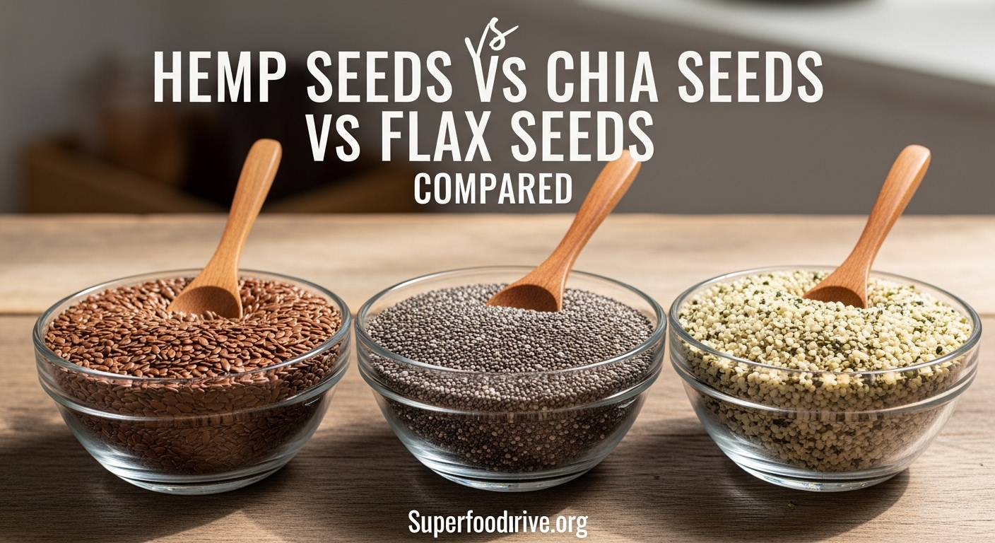 Hemp Seeds vs Chia Seeds vs Flax Seeds Compared