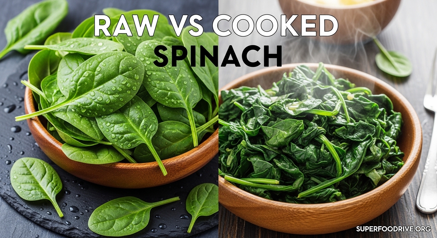 Raw vs Cooked Spinach