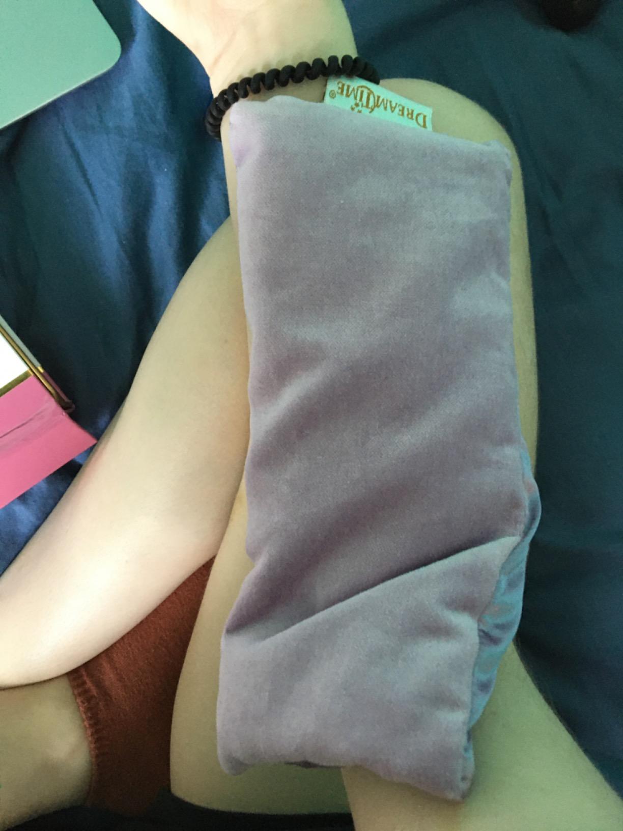 DreamTime Inner Peace Eye Pillow, Aromatherapy Lavender, Wellness and Relaxation Mask, Sooth Stress and Relieve Headaches, Purple Velvet customer photo 1