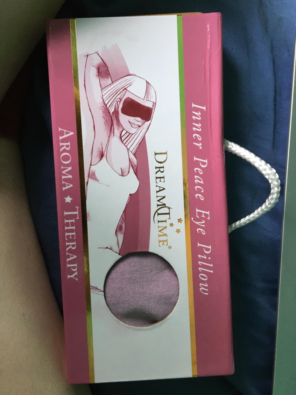 DreamTime Inner Peace Eye Pillow, Aromatherapy Lavender, Wellness and Relaxation Mask, Sooth Stress and Relieve Headaches, Purple Velvet customer photo 2