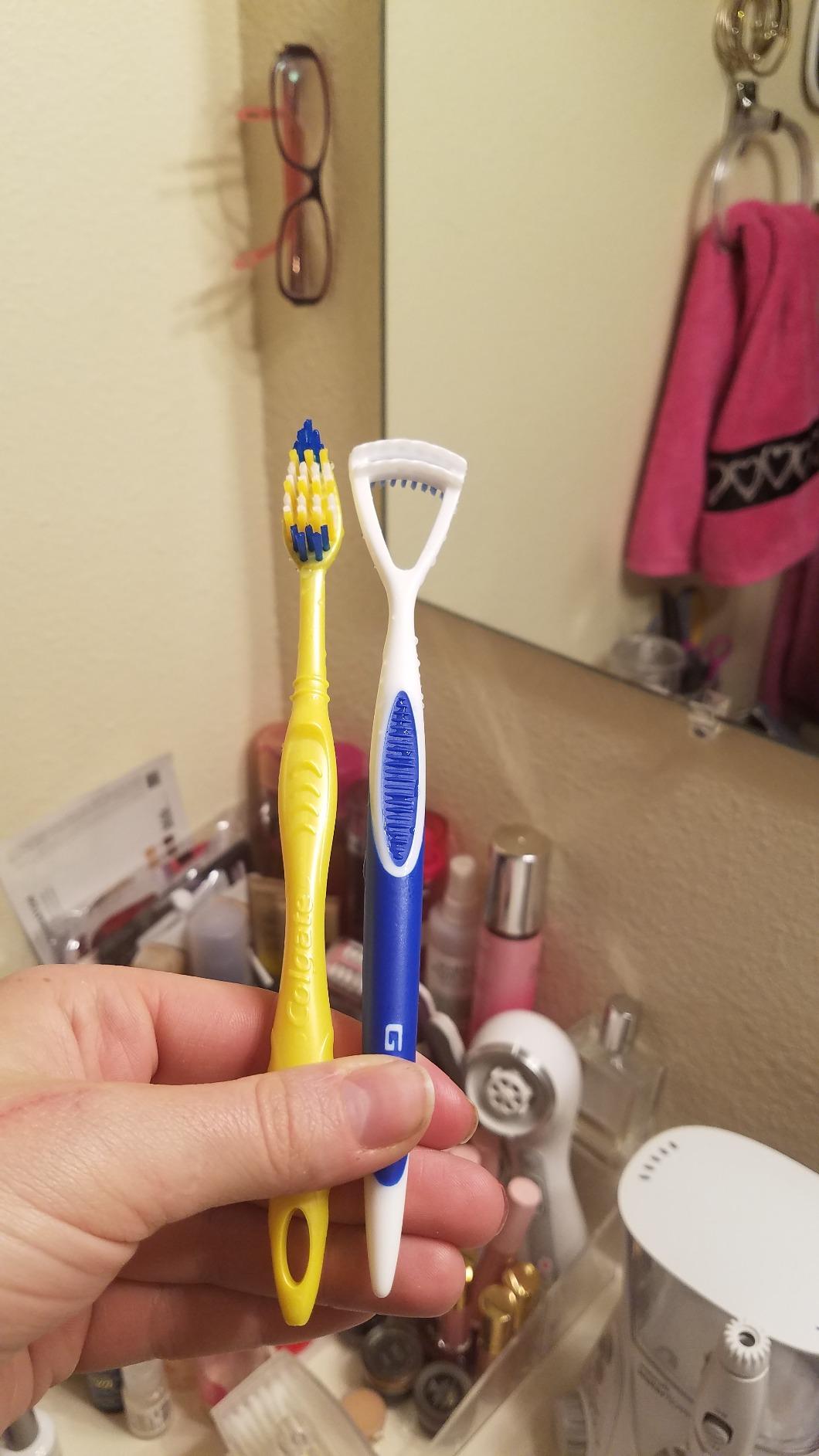 GUM 760RB Dual Action Tongue Cleaner Brush and Scraper customer photo 1