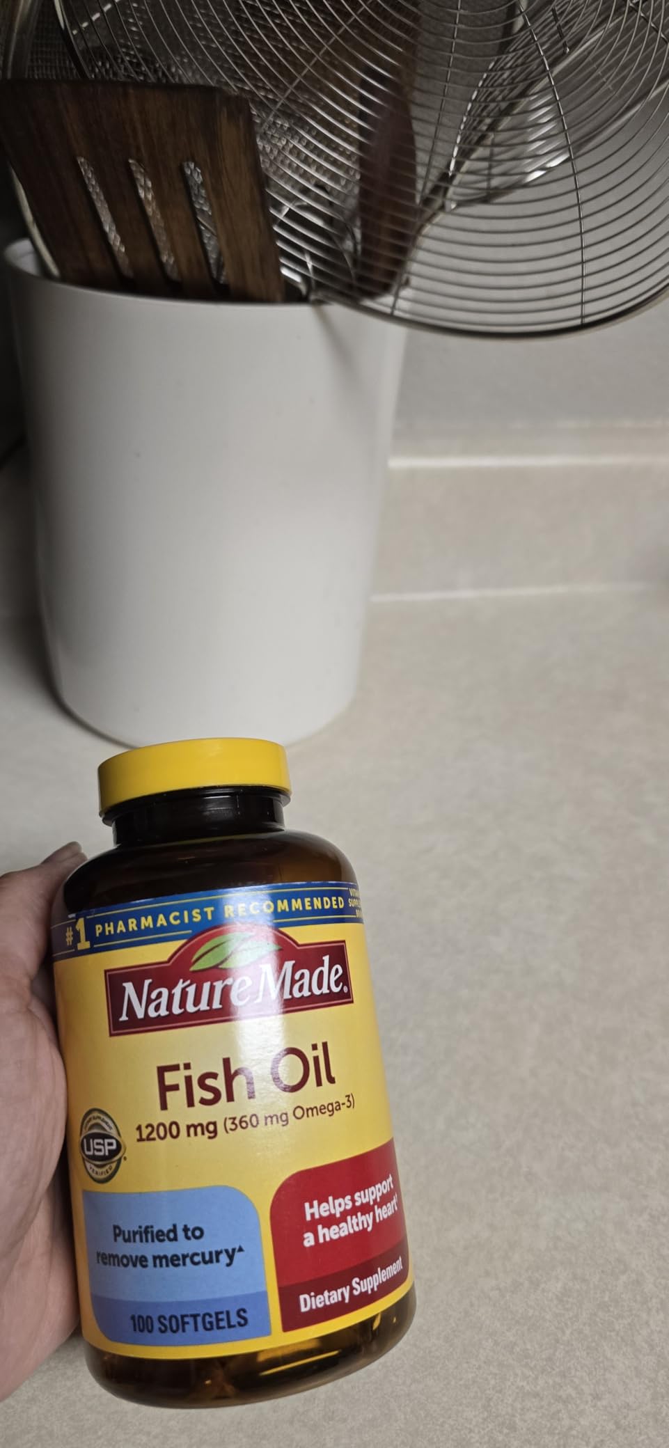 Nature Made Fish Oil Omega 3 Supplements, 1200mg Softgels, Omega 3 Fish Oil for Healthy Heart Support, 100 Softgels customer photo 1