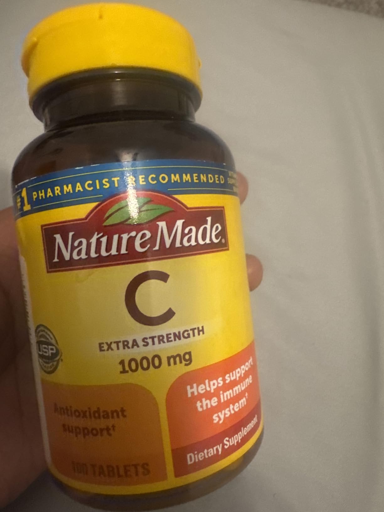 Nature Made Extra Strength Vitamin C 1000 mg Tablets, Adult Vitamin C Tablets for Immune Support, 100 Count, 100 Day Supply customer photo 1