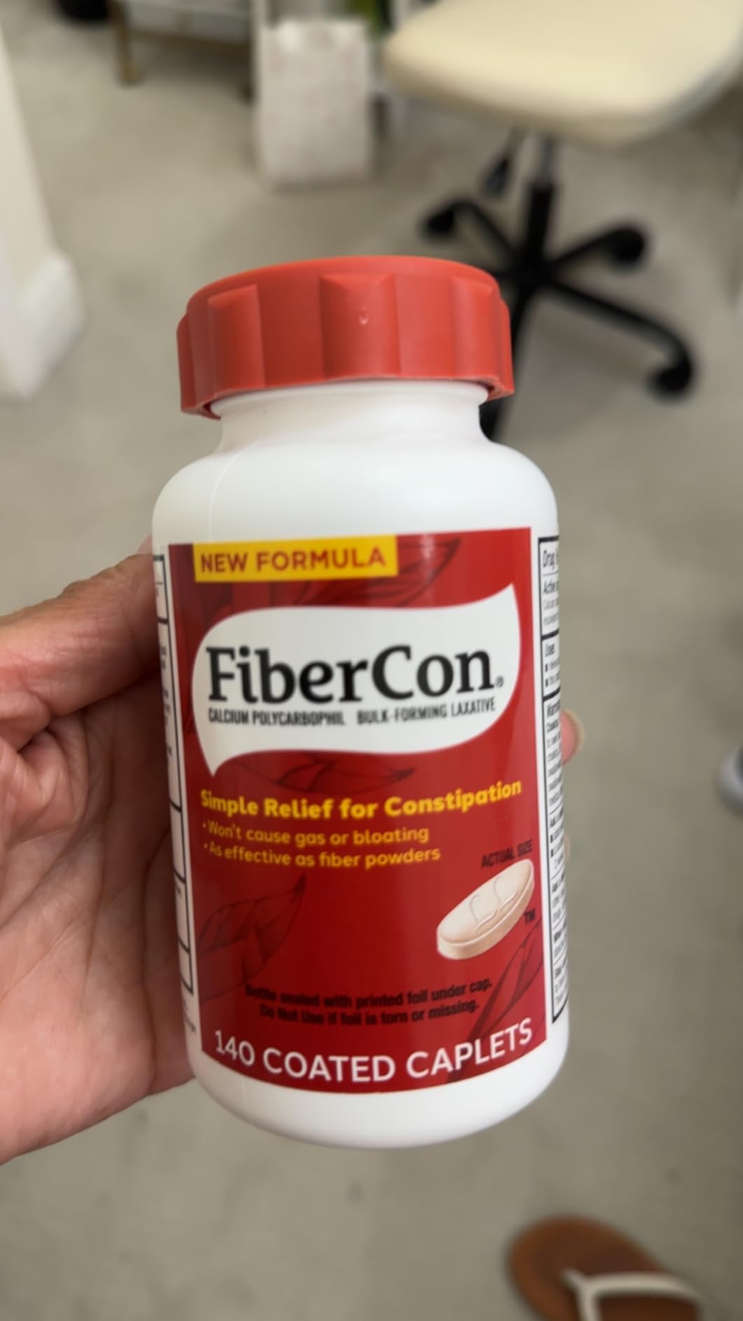 FiberCon Fiber Therapy Coated Caplets, Safe, Simple & Comfortable Insoluble Fiber Product for Bowel Irregularity, Occasional Constipation Relief With No Gas or Bloating, 140 Caplets customer photo 1