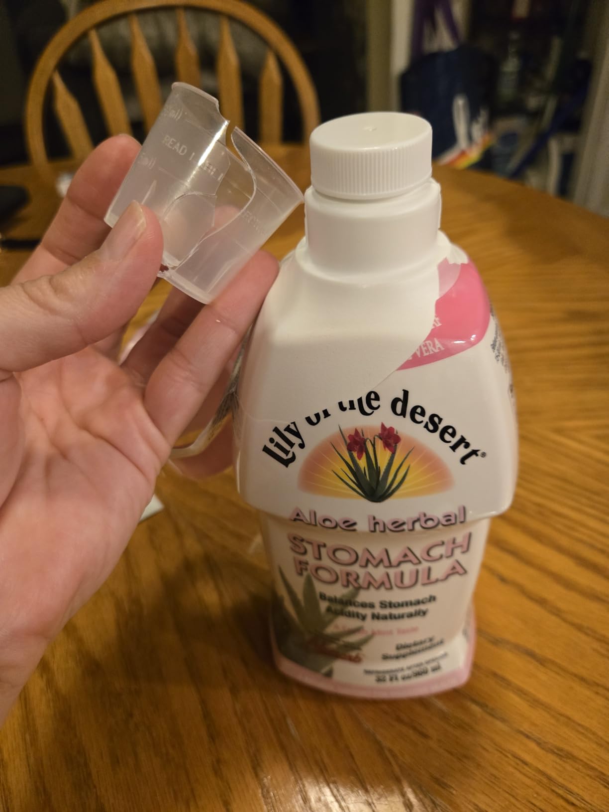 Lily of The Desert Stomach Formula, Organic Aloe Vera Juice with Slippery Elm, Chamomile, Peppermint, and Ginger for Gut Health, Acid Reflux, Heartburn Relief, 32 Oz customer photo 1
