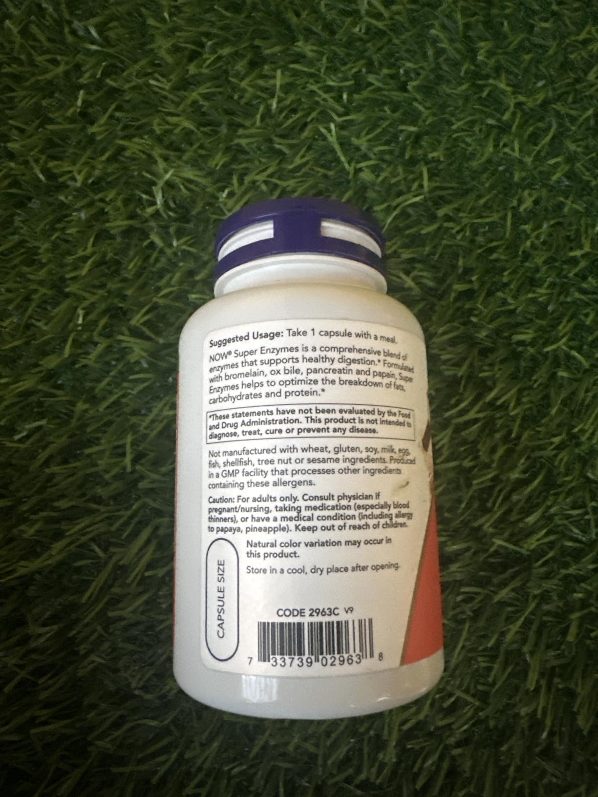 NOW Supplements, Super Enzymes, Formulated with Bromelain, Ox Bile, Pancreatin and Papain, Super Enzymes, 90 Capsules customer photo 2