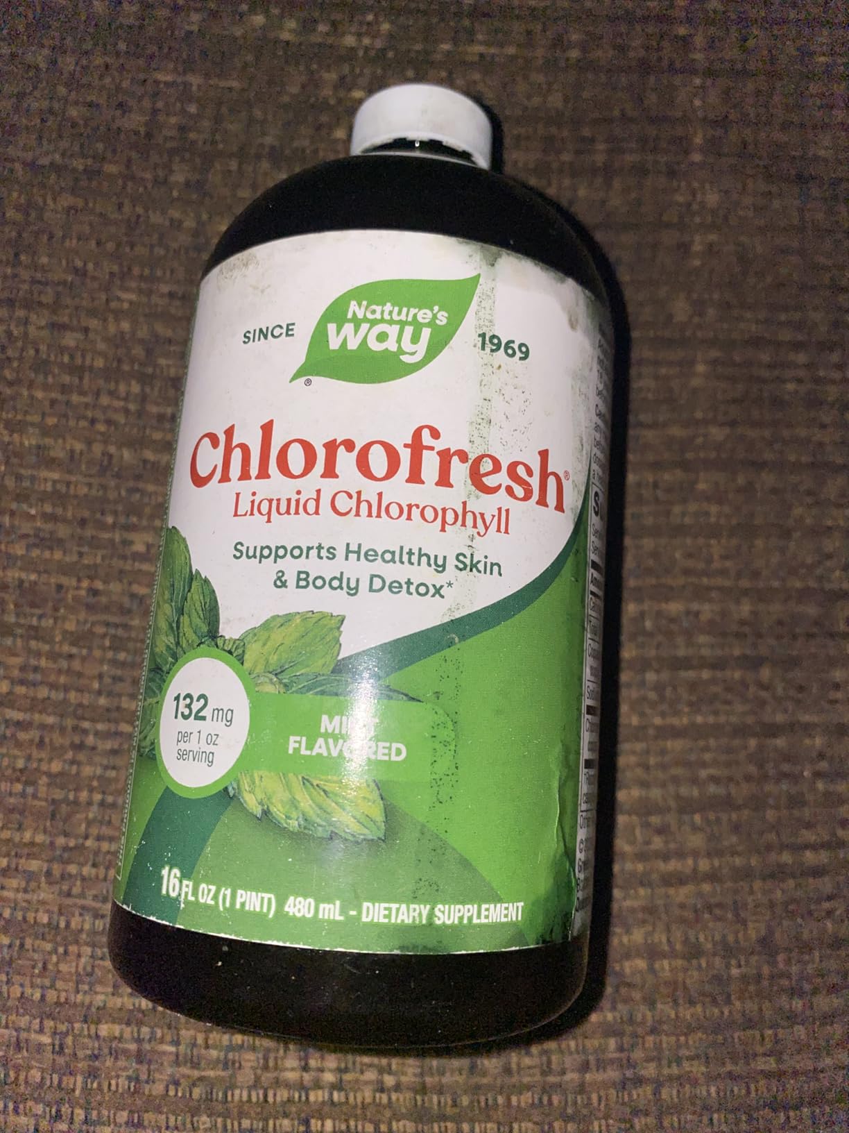 Nature's Way Chlorofresh Liquid Chlorophyll, Chlorophyllin Copper Complex, Internal Deodorant Supplement, Supports Healthy Skin and Detox Pathways, Mint Flavored, 16 fl oz customer photo 1