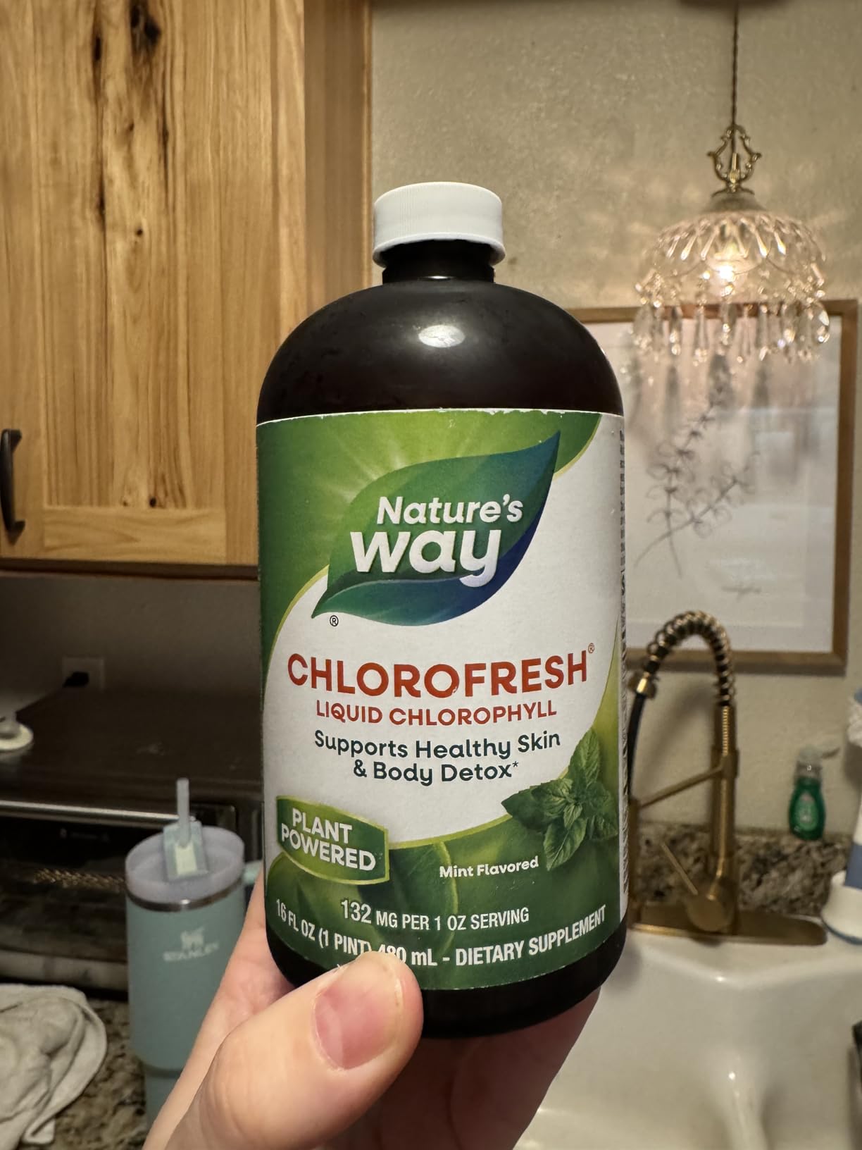 Nature's Way Chlorofresh Liquid Chlorophyll, Chlorophyllin Copper Complex, Internal Deodorant Supplement, Supports Healthy Skin and Detox Pathways, Mint Flavored, 16 fl oz customer photo 2