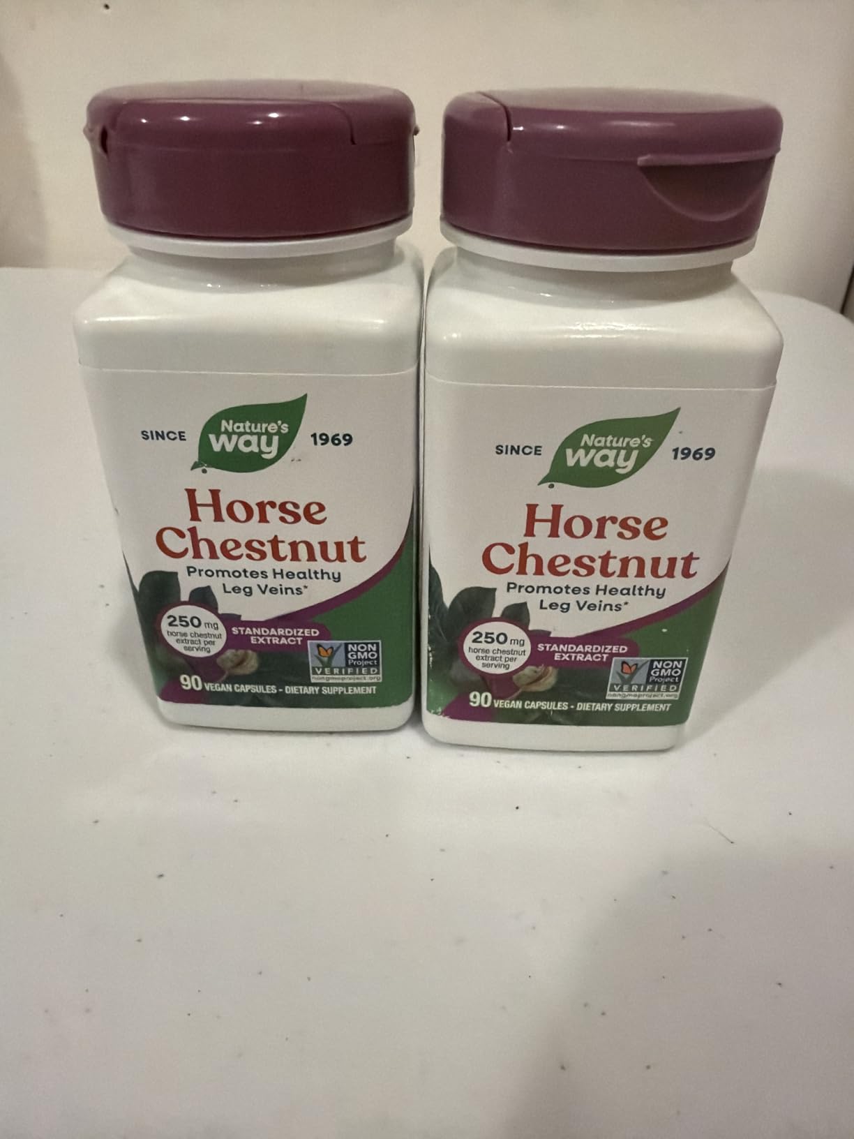 Nature's Way Horse Chestnut Extract, Premium Extract, Supports Healthy Leg Veins, Standardized to 20% Aescin, Non-GMO Project Verified, Gluten Free, Vegan, 90 Capsules customer photo 1
