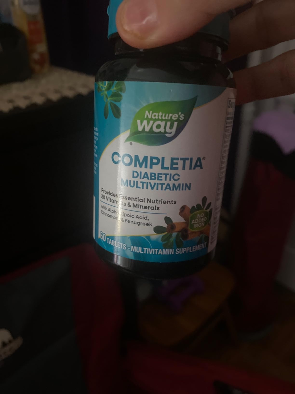 Nature's Way Completia Diabetic Multivitamin, Provides Essential Nutrients, with Alpha Lipoic Acid, Cinnamon, Fenugreek, Taurine, Lutein, High Potency B-Vitamins, 60 Tablets customer photo 1