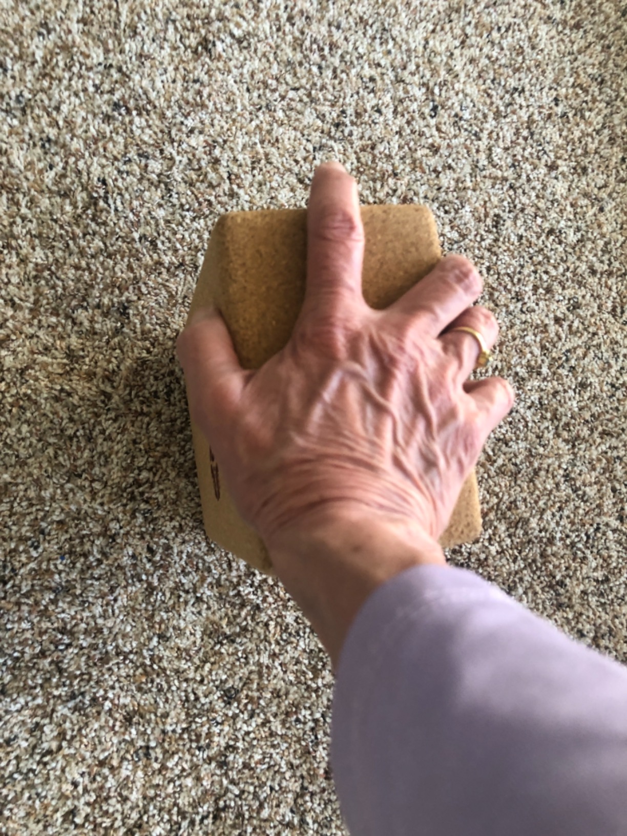 Hugger Mugger Cork Yoga Block - Naturally Grippy Texture, Durable, Made from Renewable Cork, Rounded Edges for Comfort, Great for Sweaty Hands BL-CORK customer photo 1