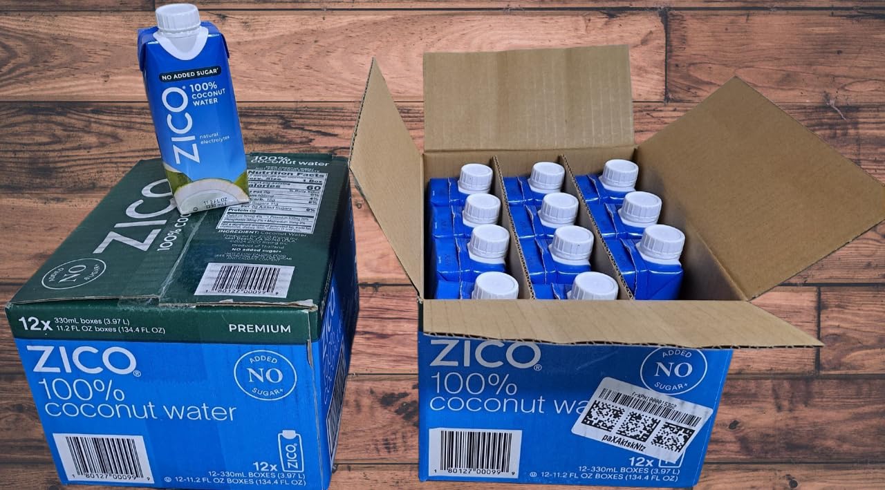 Zico 100% Coconut Water, No added Sugar, Refreshingly Delicious, Hydration with Electrolytes, 11.2 Fl Oz (Pack of 12) customer photo 1