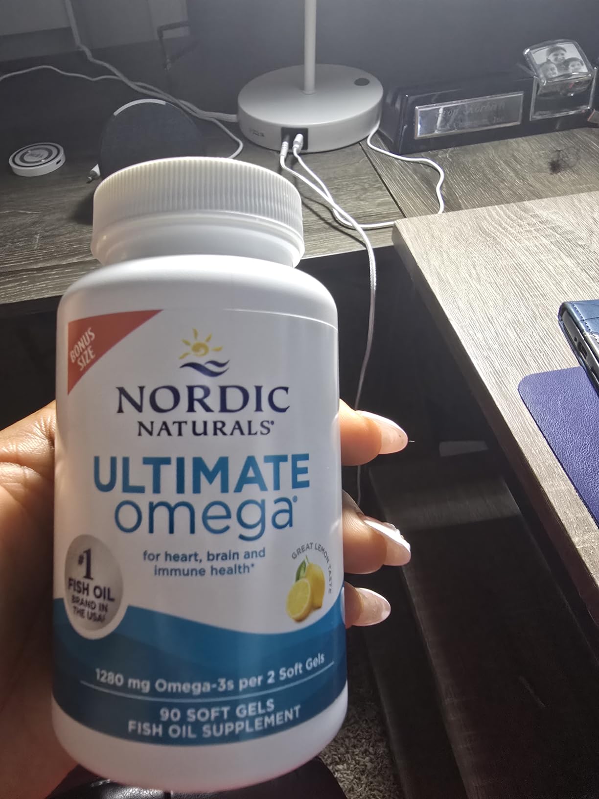 Nordic Naturals Ultimate Omega, Lemon Flavor - 60 Soft Gels - 1280 mg Omega-3 - High-Potency Fish Oil Supplement with EPA & DHA - Promotes Brain & Heart Health - Non-GMO - 30 Servings customer photo 2