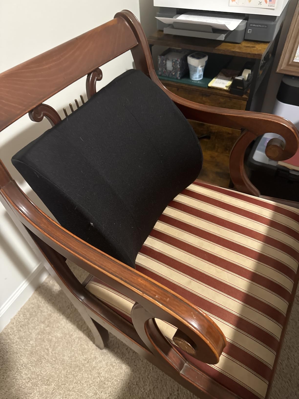 DMI Lumbar Support Pillow for Chair to Assist with Back Support with Removable Washable Cover and Firm Insert to Ease Lower Back Pain while Improving Posture, 14 x 13 x 5, Contoured Foam, Elite, Gray customer photo 1