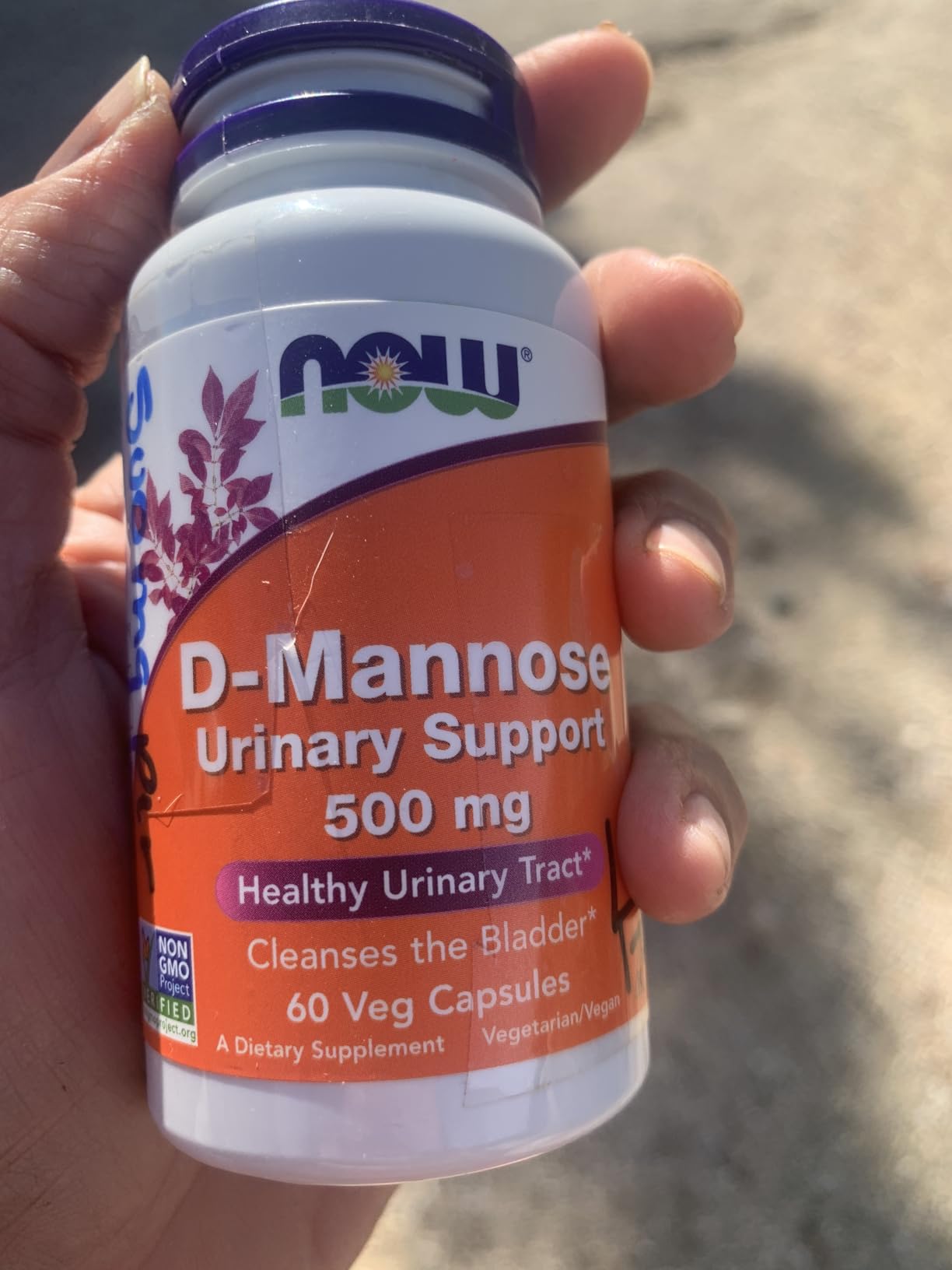 NOW Foods Supplements, D-Mannose 500 mg, Non-GMO Project Verified, Healthy Urinary Tract, 120 Veg Capsules customer photo 1