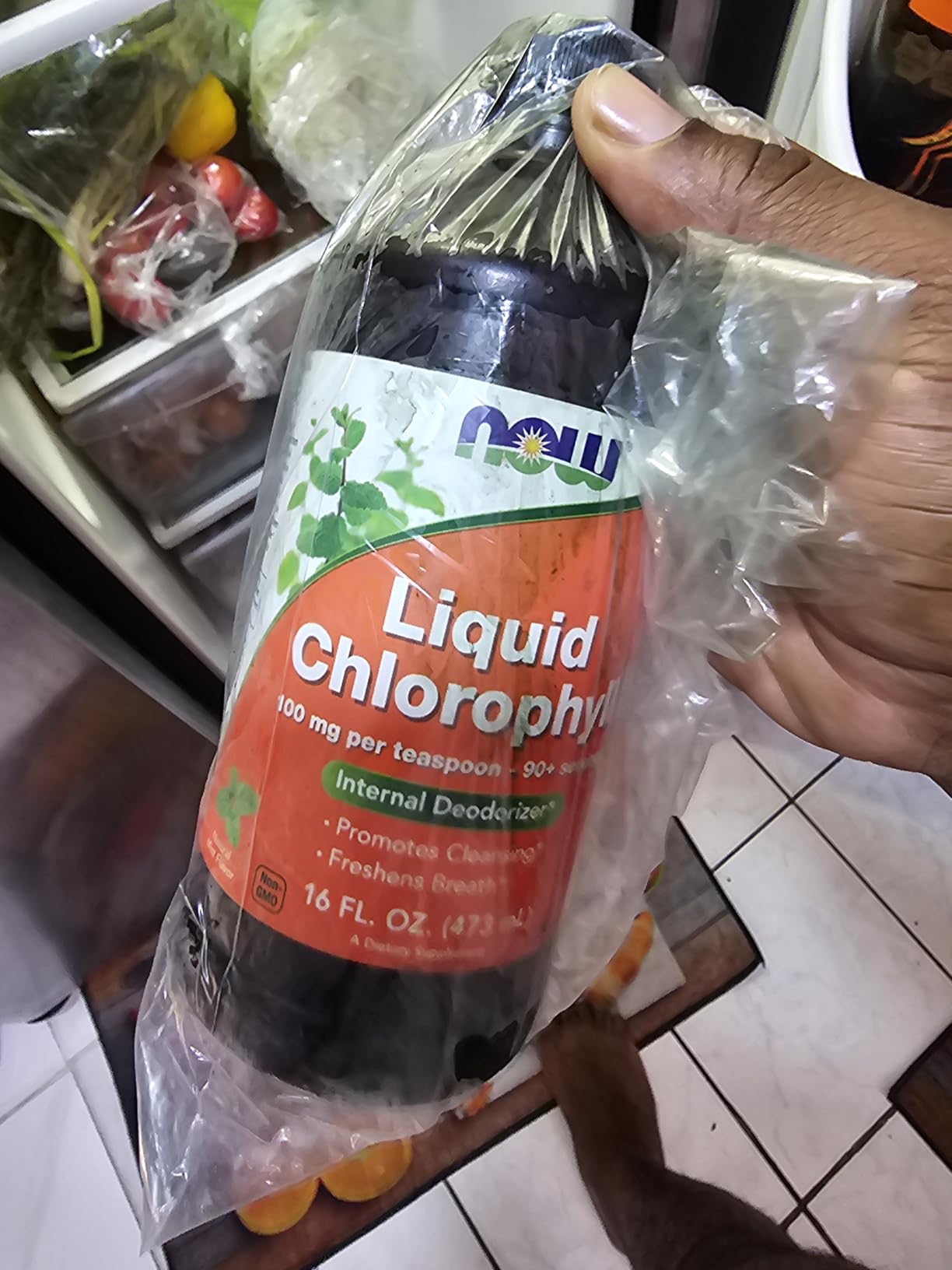 NOW Foods Supplements, Liquid Chlorophyll, Super Concentrated, Internal Deodorizer, Boost Energy, Mint Flavor, 16-Ounce customer photo 1