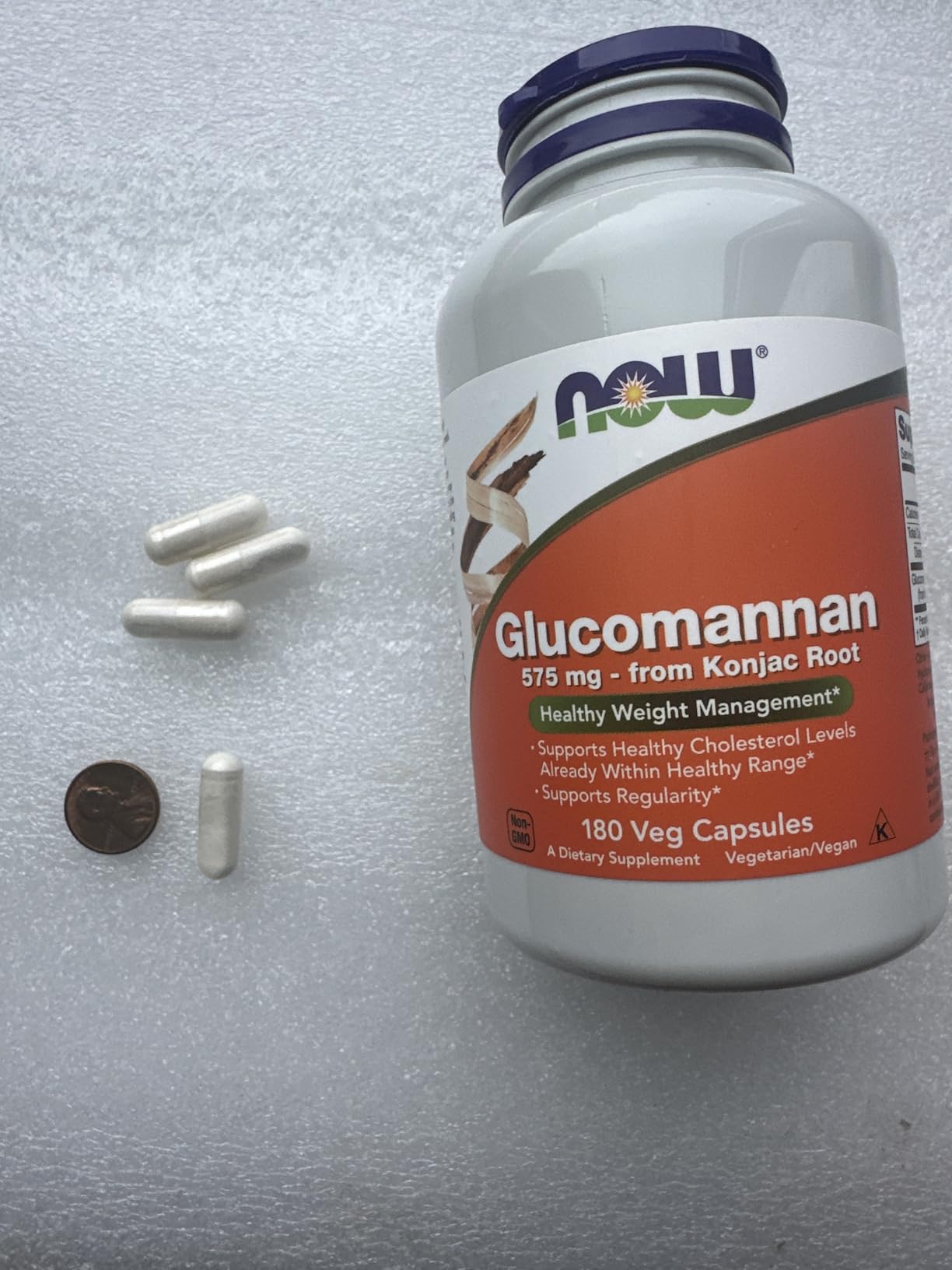 NOW Foods Supplements, Glucomannan (Amorphophallus konjac) 575 mg, Supports Regularity, Healthy Weight Management, 180 Veg Capsules customer photo 2