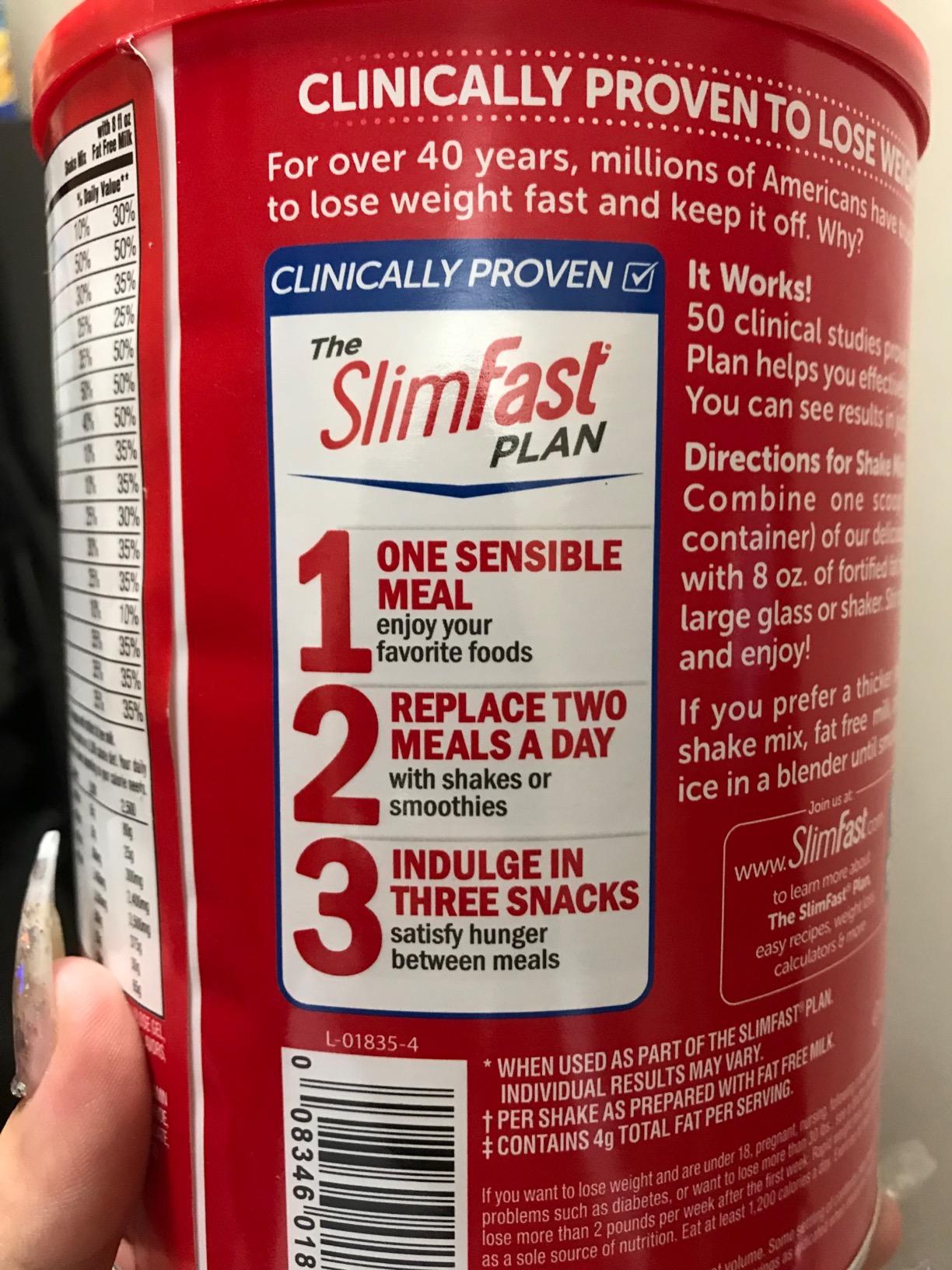 SlimFast Meal Replacement Powder, Original Rich Chocolate Royale, Weight Loss Shake Mix, 10g of Protein, 52 Servings (Packaging May Vary) customer photo 2