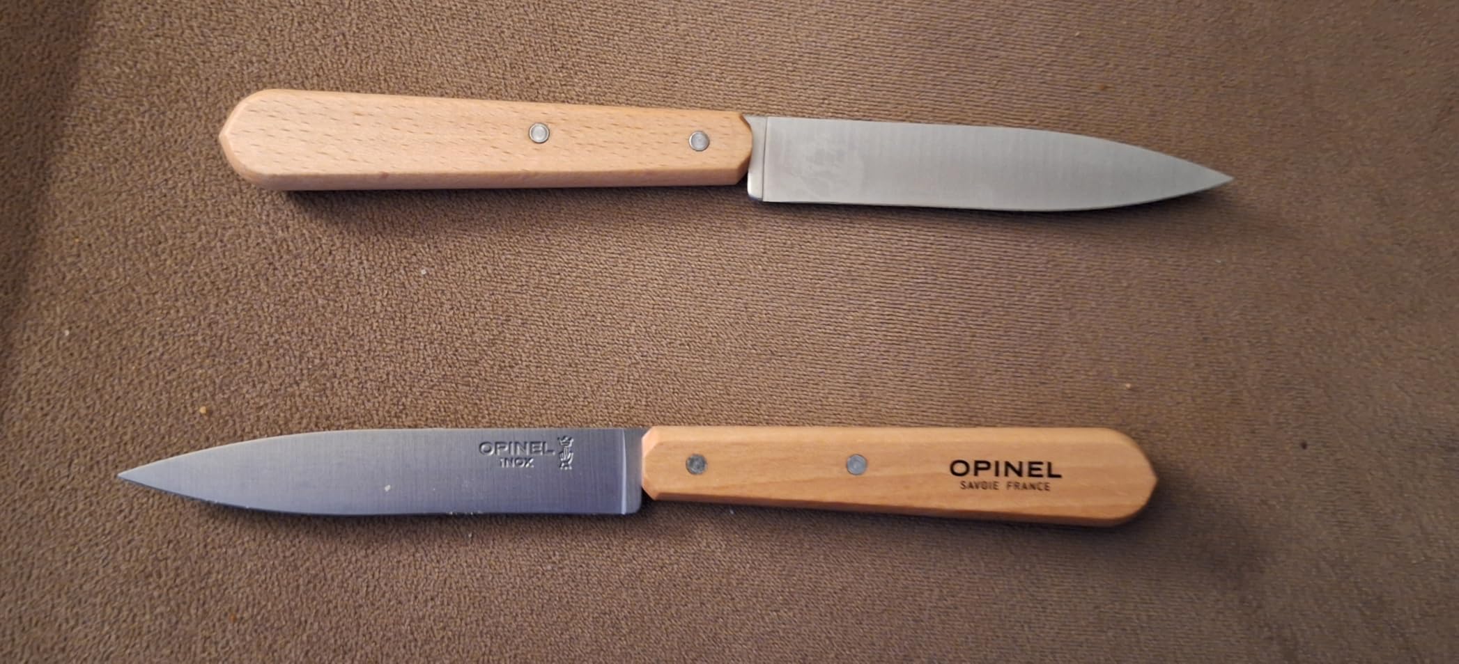 Opinel No. 112 Paring Knives 2 Piece Set, Sandvik 12C27 Steel Everyday Use Prep Knives, Stabilized Beechwood Handles, Made in France customer photo 1