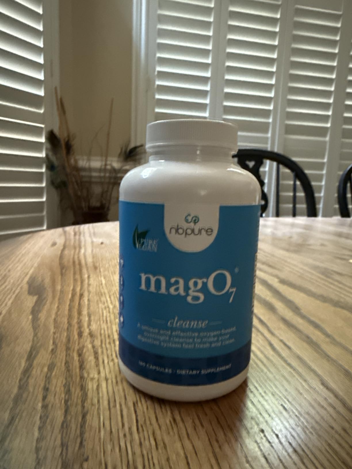 nbpure MagO7 - Natural Colon Cleanse & Detox | Occasional Constipation Relief, Stool Softening, & Bloating Support for Men & Women | Ozonated Magnesium Oxide, 90 Capsules customer photo 1