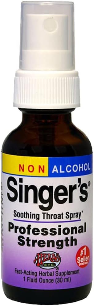 Herbs Etc. Singer's Saving Grace Professional Strength Spray - Plant-Based Soothing Throat Spray for Voice Care - Comfort Irritated Tissues - Vocal Cord Support - Non-Alcohol - 1 fl oz customer photo 1