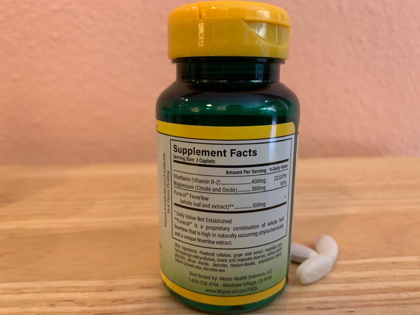 MigreLief Original Triple Therapy with Puracol - Nutritional Support for Migraine Sufferers - 60 Caplets/1 Month Supply customer photo 2