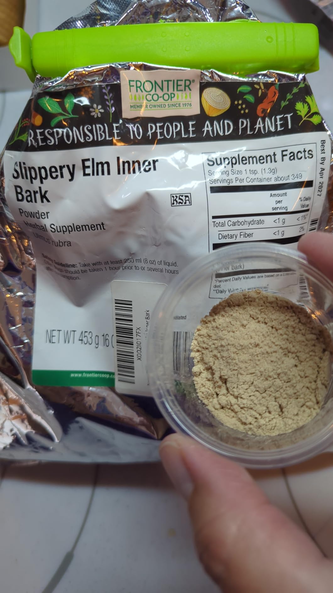 Frontier Herb Bulk Slippery Elm Bark Organic Powder Inner Bark, 1 Pound customer photo 1