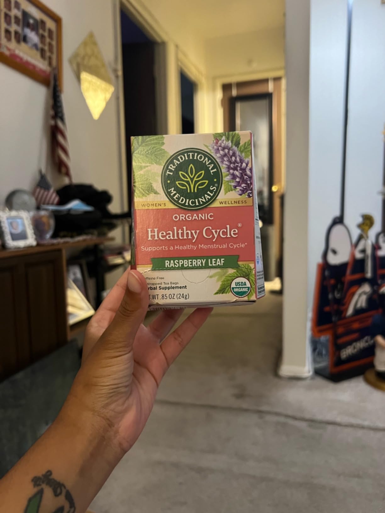 Traditional Medicinals Tea, Organic Healthy Cycle, Supports Healthy Menstrual Cycles, Includes Spearmint, 16 Tea Bags customer photo 1
