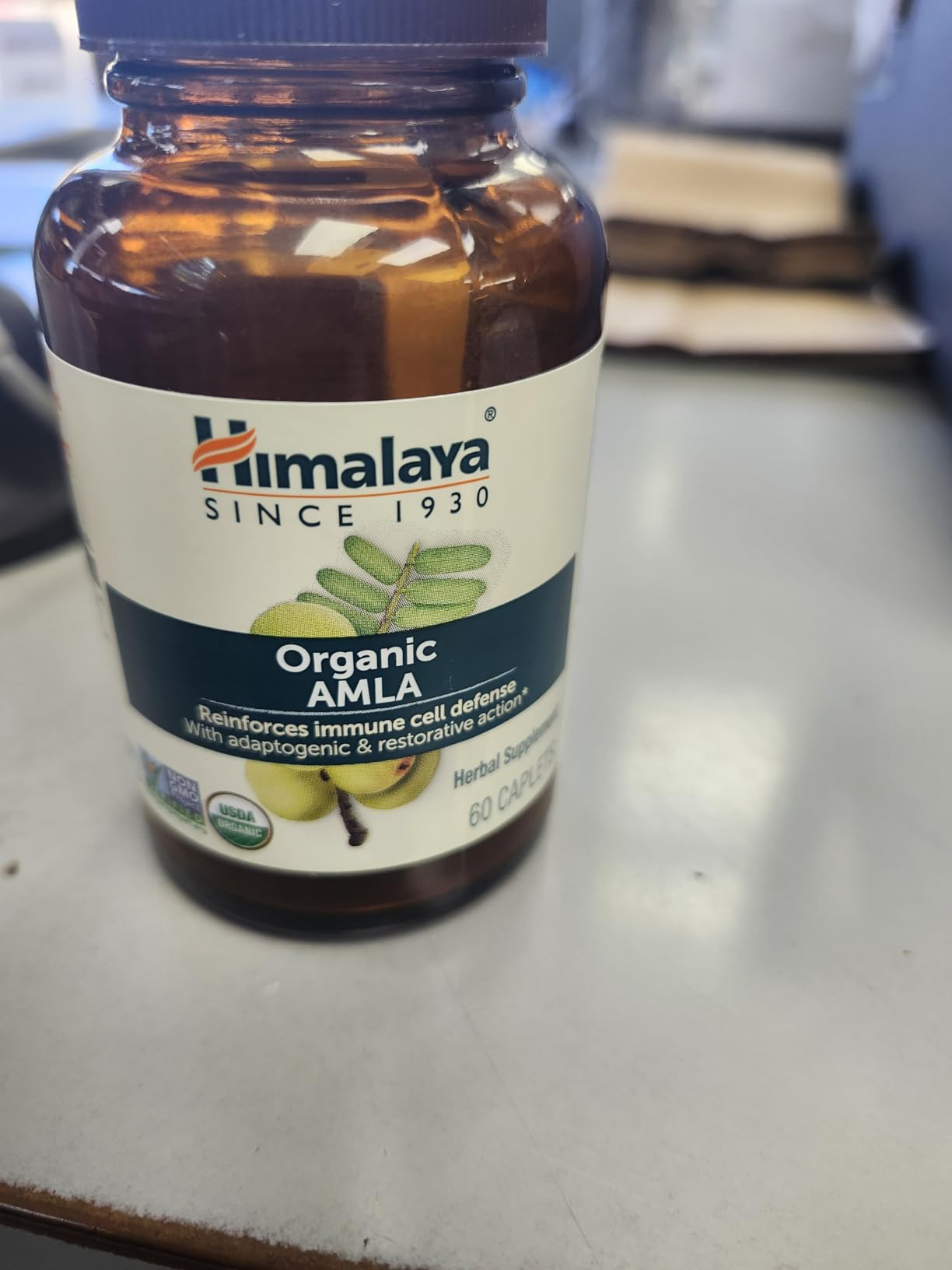 Himalaya Organic Amla - Herbal Immune Support Supplement with Adaptogen and Antioxidant - USDA Organic, Vegan, Non-GMO, Gluten Free, 600 mg, 60 Caplets customer photo 1