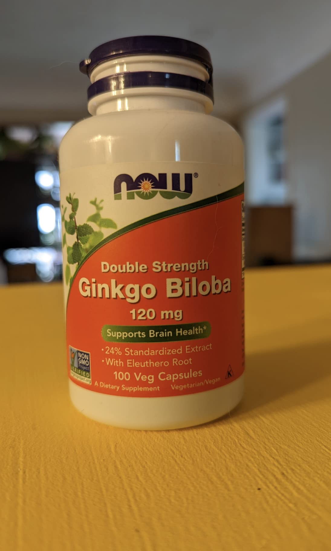 NOW Supplements, Ginkgo Biloba 120 mg, Double Strength, Non-GMO Project Verified, 200 Veg Capsules customer photo 2