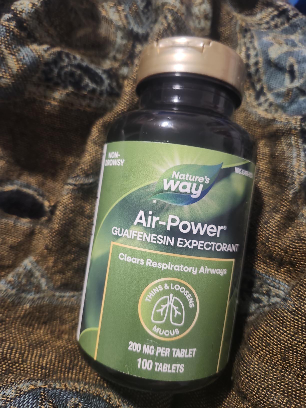 Nature's Way Air-Power, Guaifenesin, Expectorant Mucus Relief, Clears Respiratory Airways, Thins & Loosens Mucus, Vegan, 100 Tablets (Packaging May Vary) customer photo 1