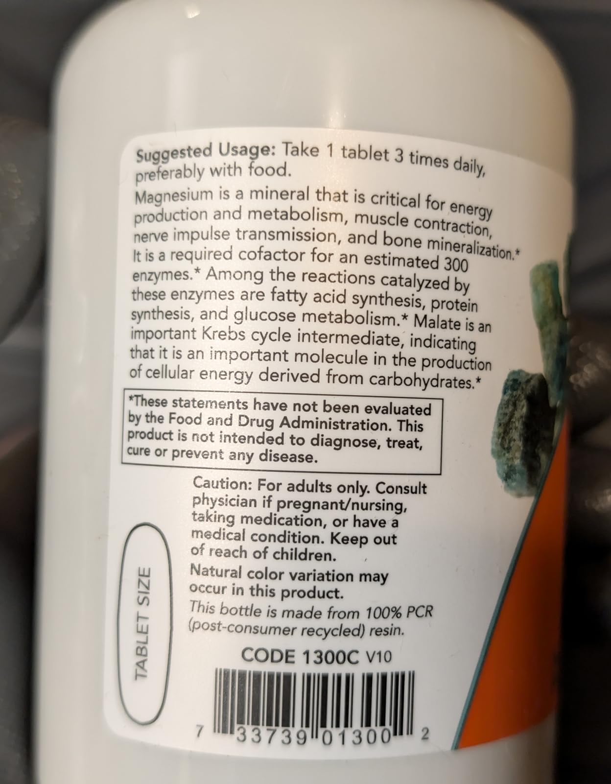 NOW Foods Supplements, Magnesium Malate 1000 mg, Energy Production, Nervous System Support, 180 Tablets customer photo 2