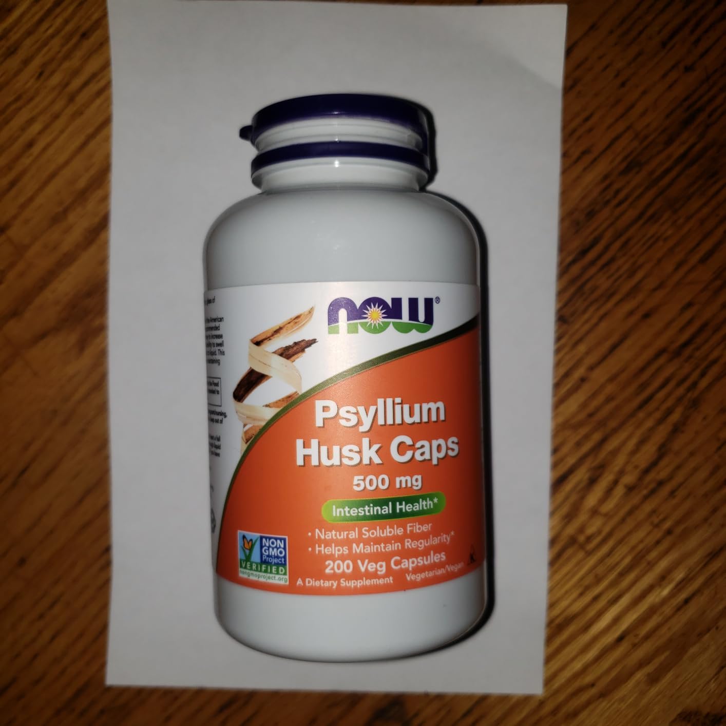NOW Foods Supplements, Psyllium Husk Caps 500 mg, Non-GMO Project Verified, Natural Soluble Fiber, Intestinal Health, 500 Veg Capsules customer photo 1