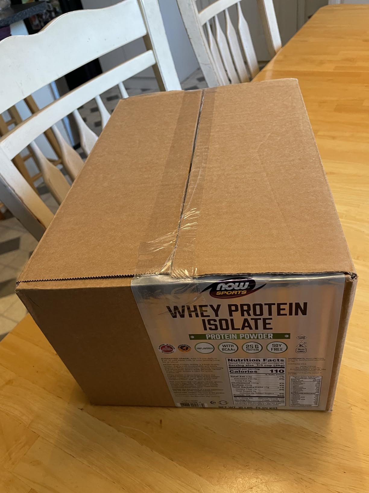 NOW Foods Sports Nutrition, Whey Protein Isolate, 25 g With BCAAs, Unflavored Powder, 1.2-Pound customer photo 2