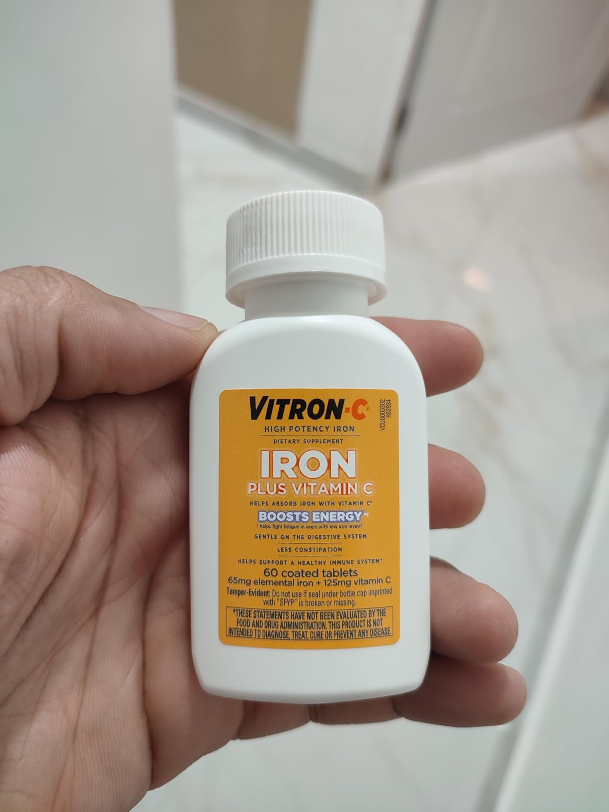 Vitron-C Iron Supplement, Immunity Support Iron Supplements with Vitamin C, Iron Pills for Immune Support, 60 Count customer photo 2