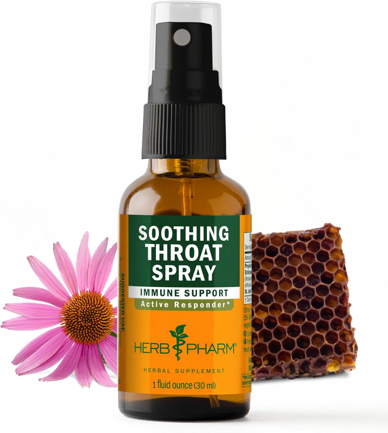 Herb Pharm Soothing Throat Spray: with Propolis & Echinacea, Relief of Minor Throat Irritation, Active Immune Support Echinacea Throat Spray, Sugar-Free Herbal Supplement, Up to ~5 Week Supply, 1 oz customer photo 1